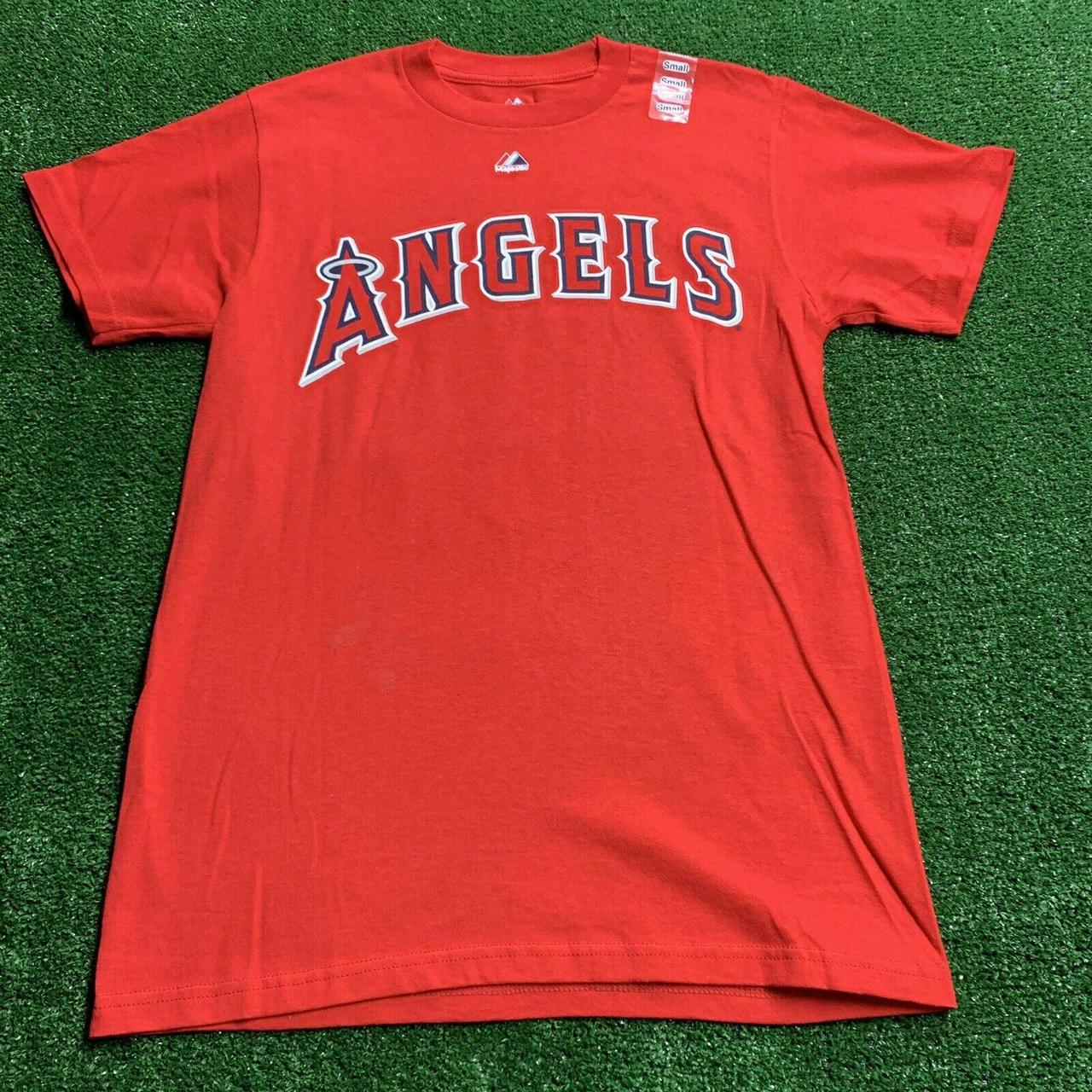 Majestic LA Angels Shirt Red #5 Albert Pujols - Depop