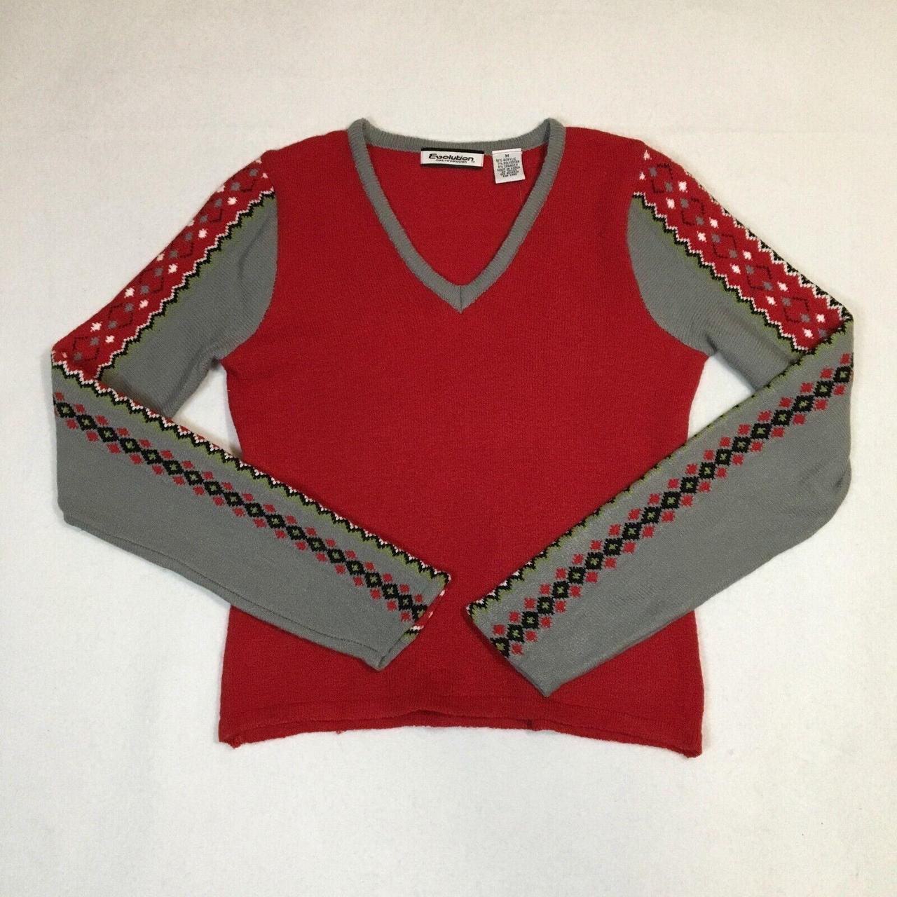 Product Image 1 - Evolution Womens Colorblock V-Neck Sweater