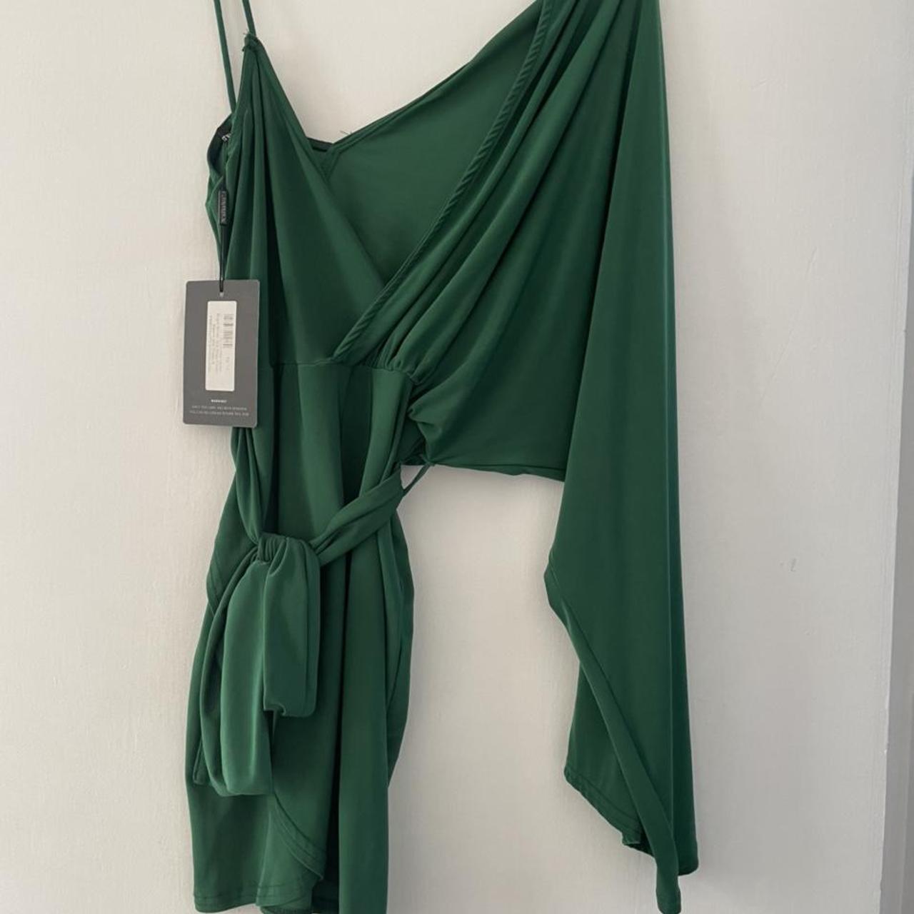 PrettyLittleThing Women's Green Dress | Depop