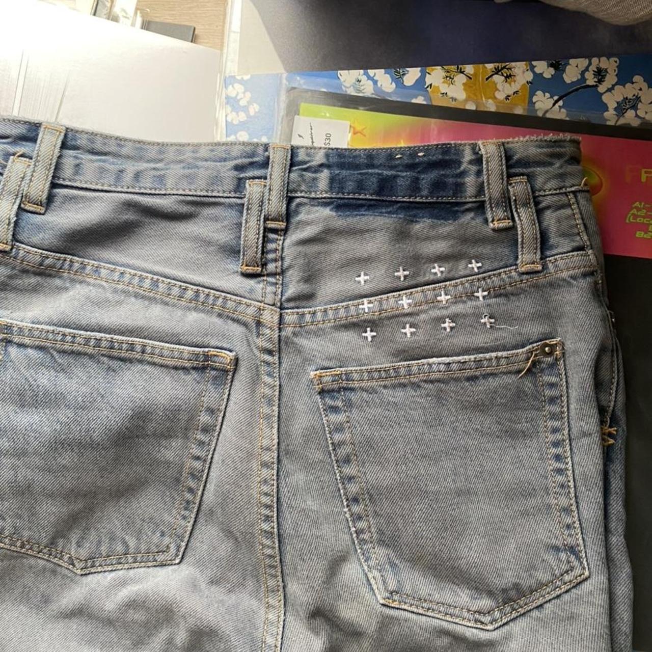 Ksubi Women's Blue and Grey Jeans Depop