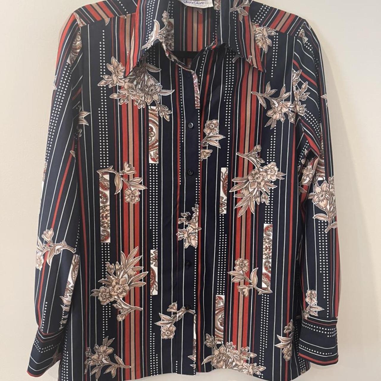 Ship’n Shore  Women's Blue and Red Blouse