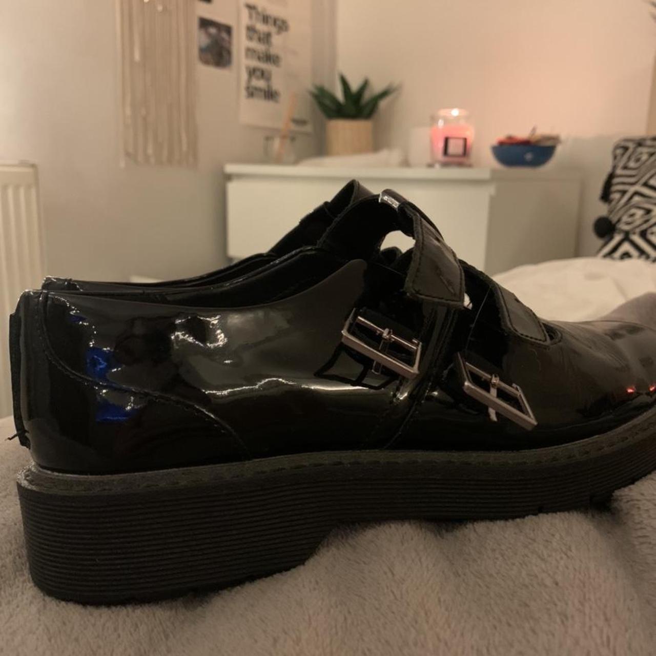 clarks patent brogues