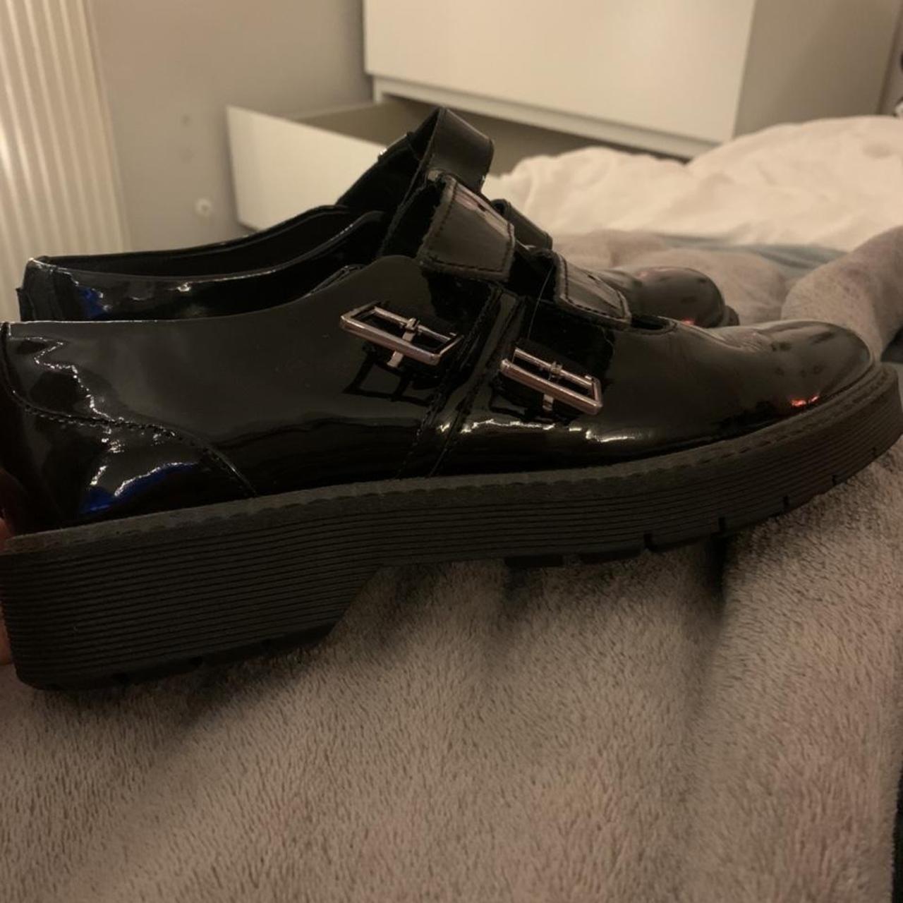 clarks patent brogues