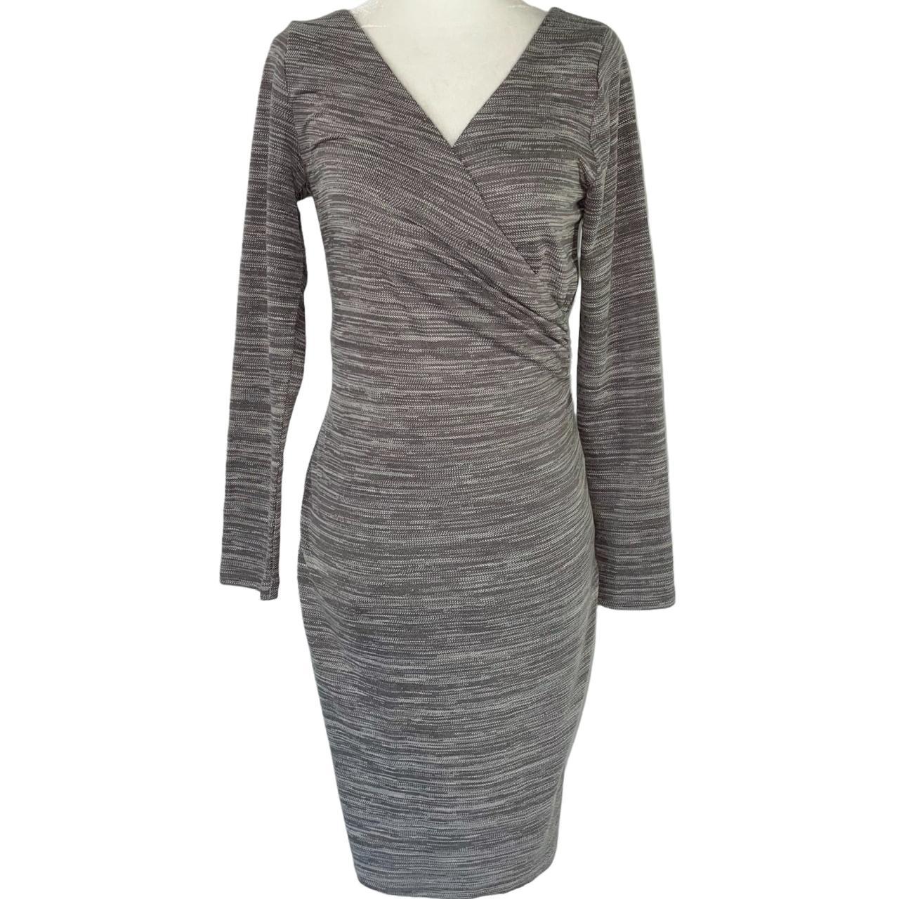 Women's Grey and White Dress | Depop