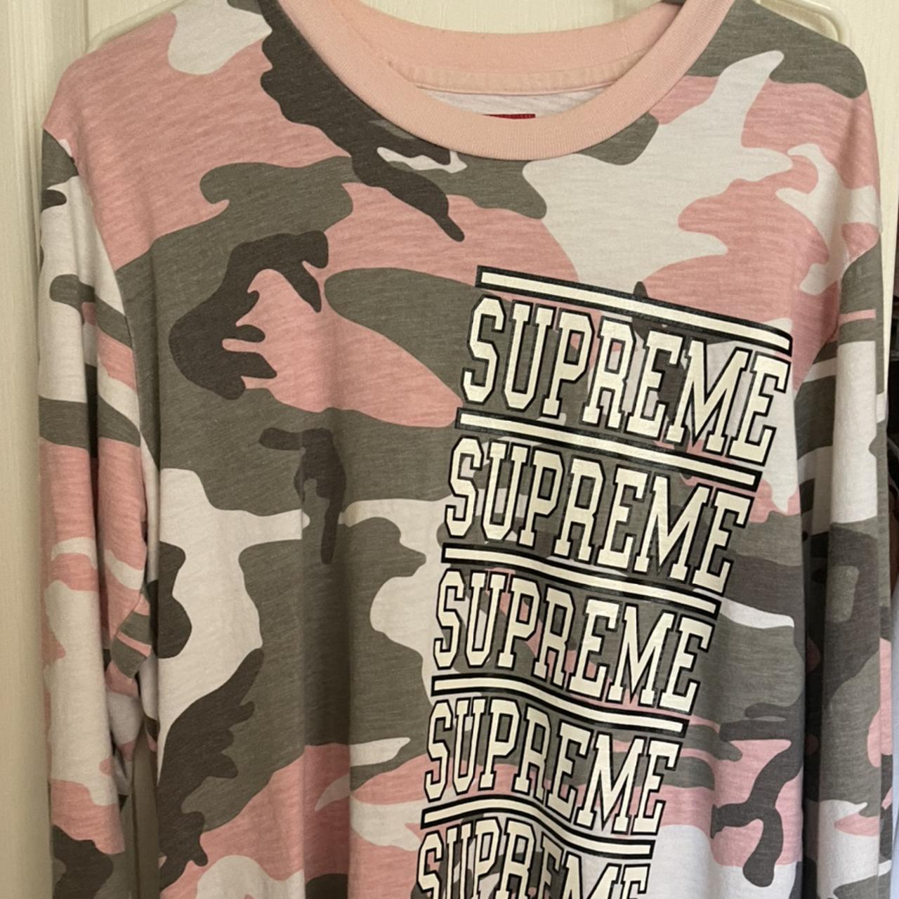 Supreme pink long clearance sleeve