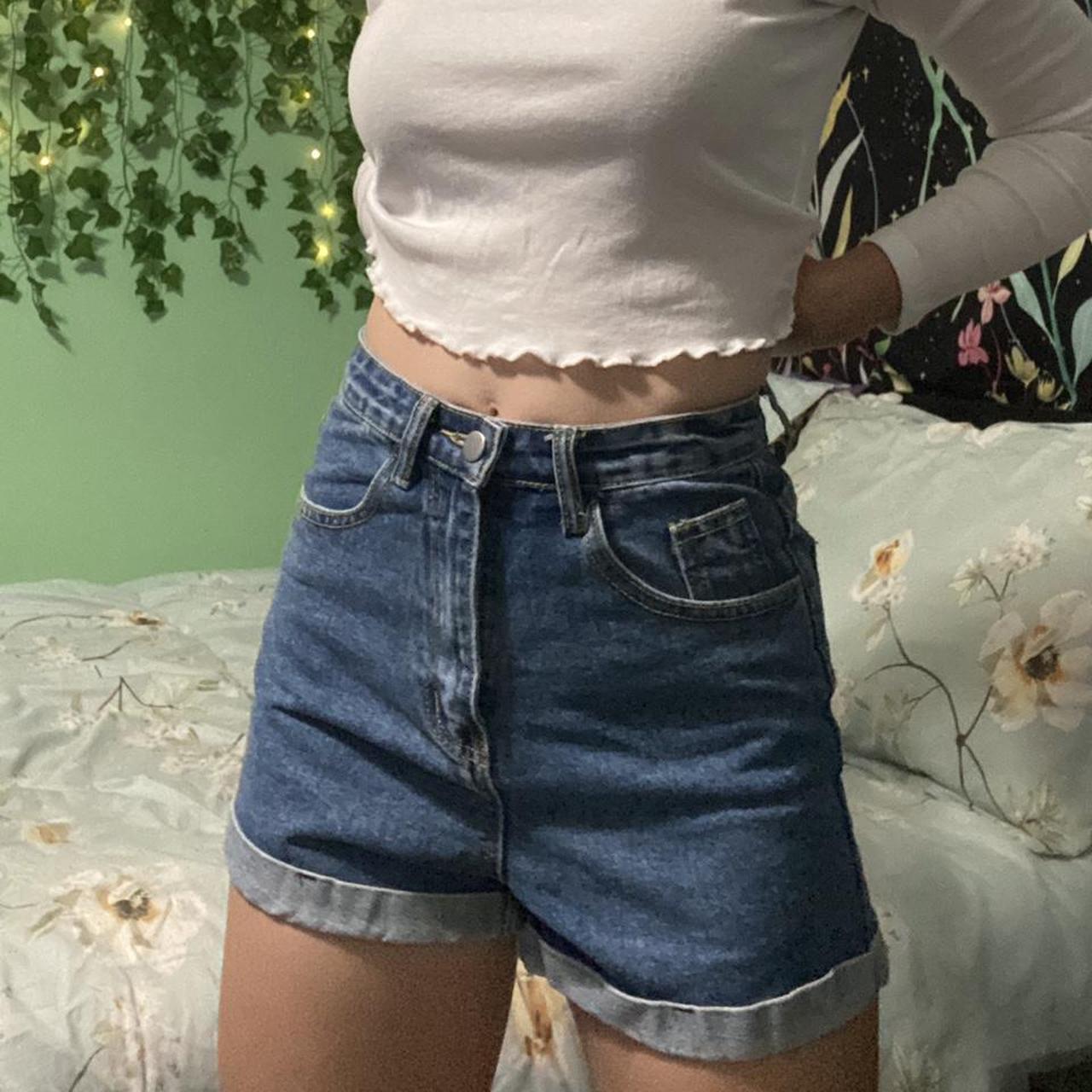 High waisted retro mom jean shorts Perfect for... - Depop