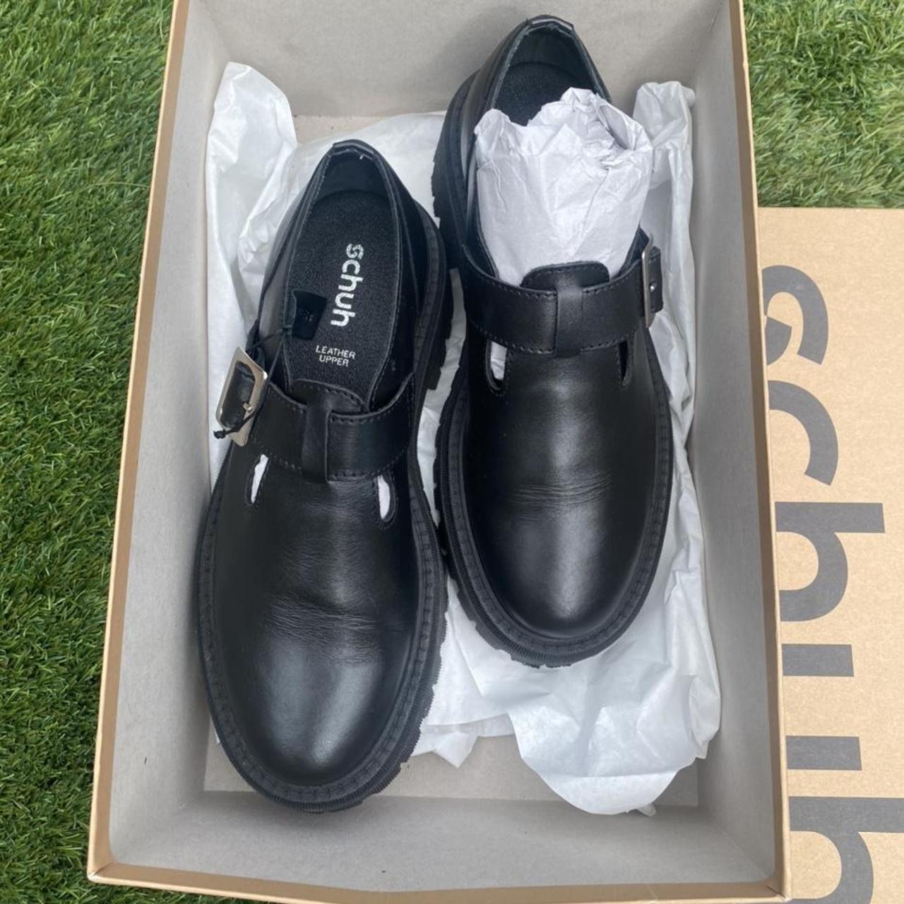 Chunky black Mary Jane loafers size 4 (FIT LIKE A 5)... - Depop