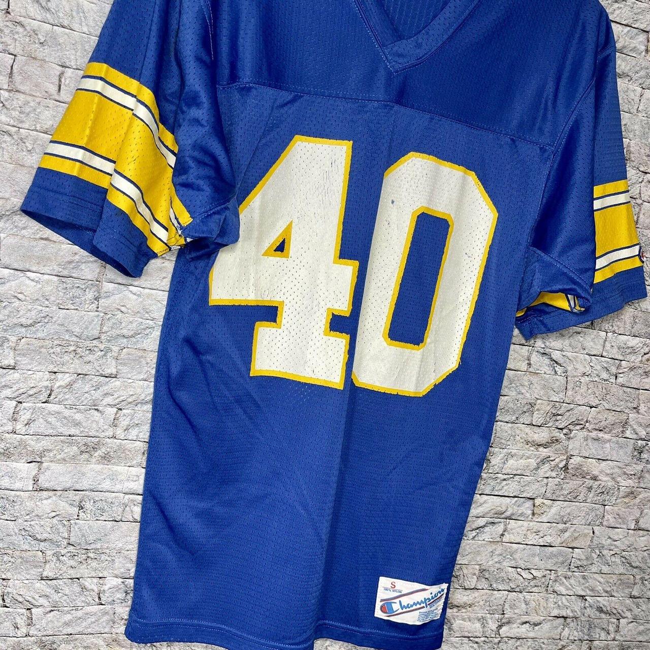 Vintage 60s NFL Rams Jersey Shirt 3/4 Sleeves - Depop