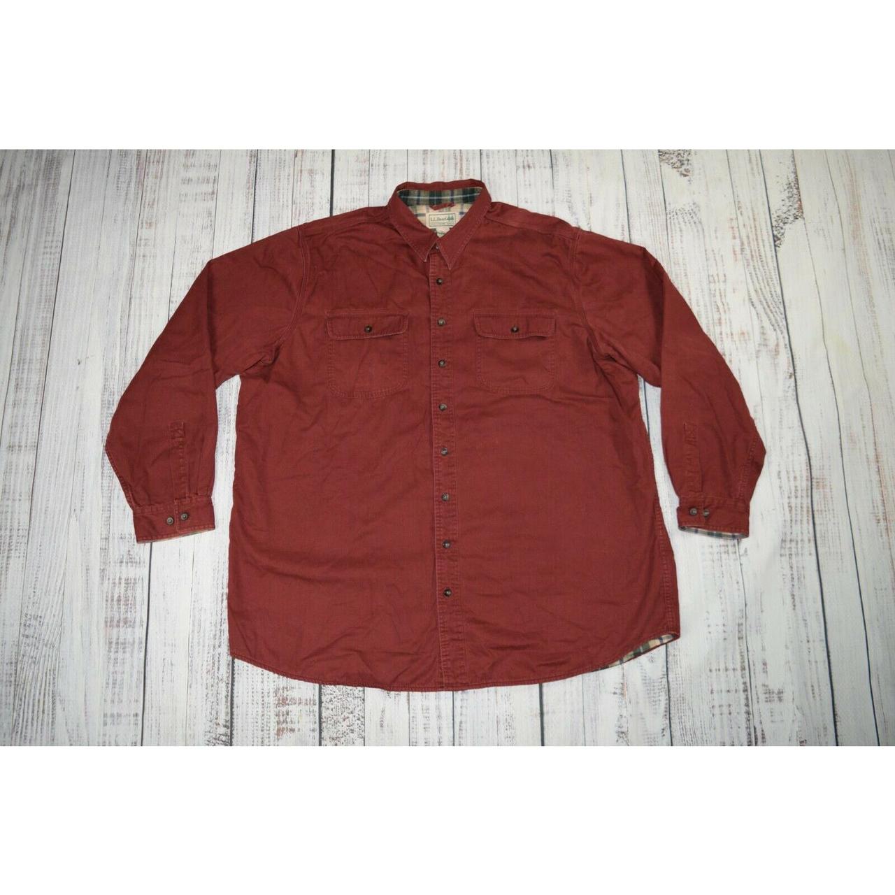 ll bean mens lined hurricane shirt