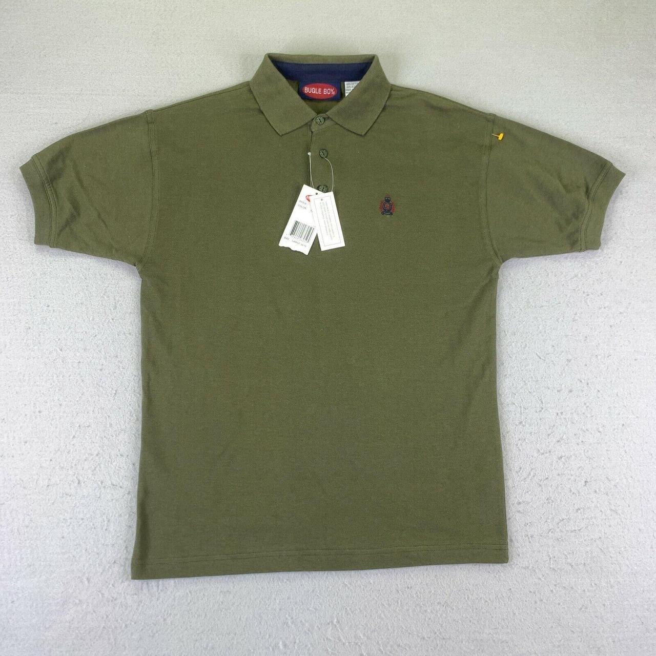 Bugle Boy Polo Shirt Youth Large Green Rugby Casual... - Depop