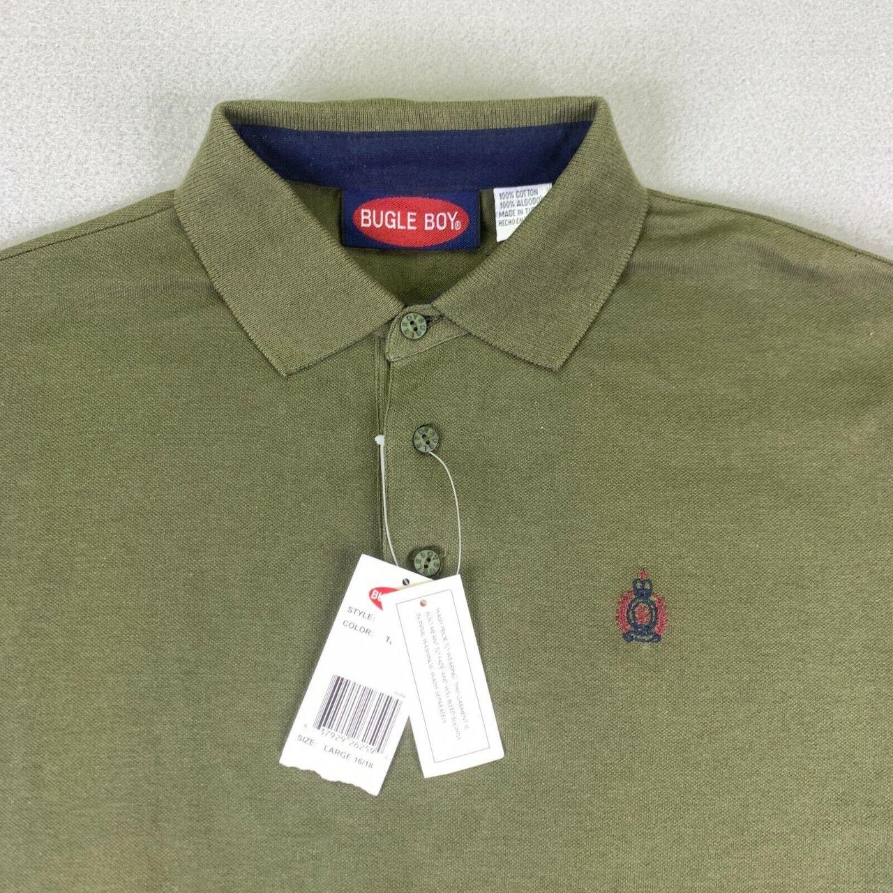 Bugle Boy Polo Shirt Youth Large Green Rugby Casual... - Depop