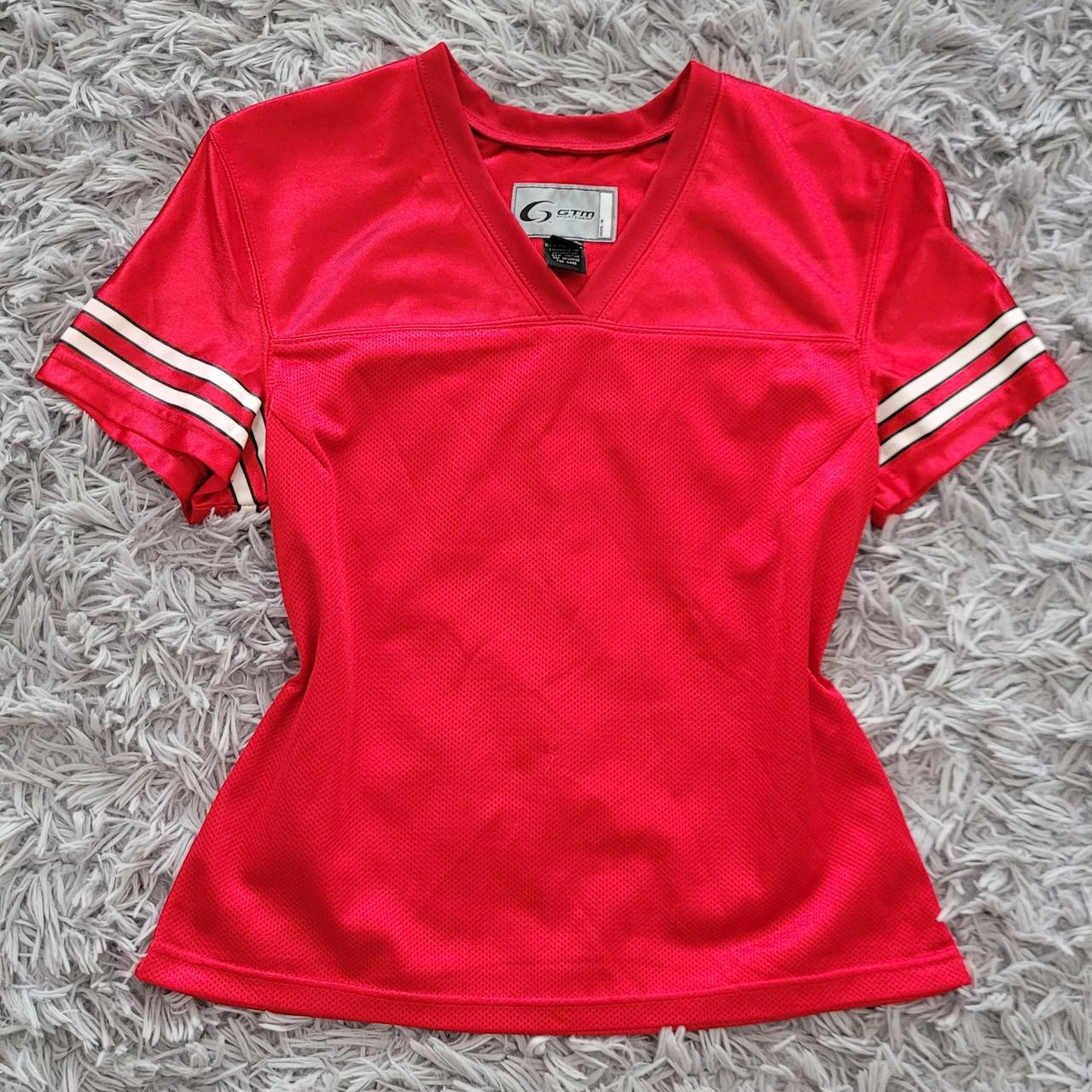 Women's Red and White T-shirt