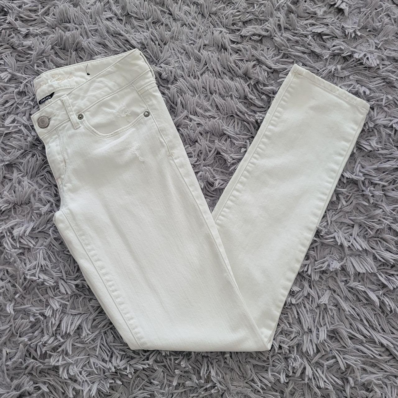Women's White and Cream Jeans Depop