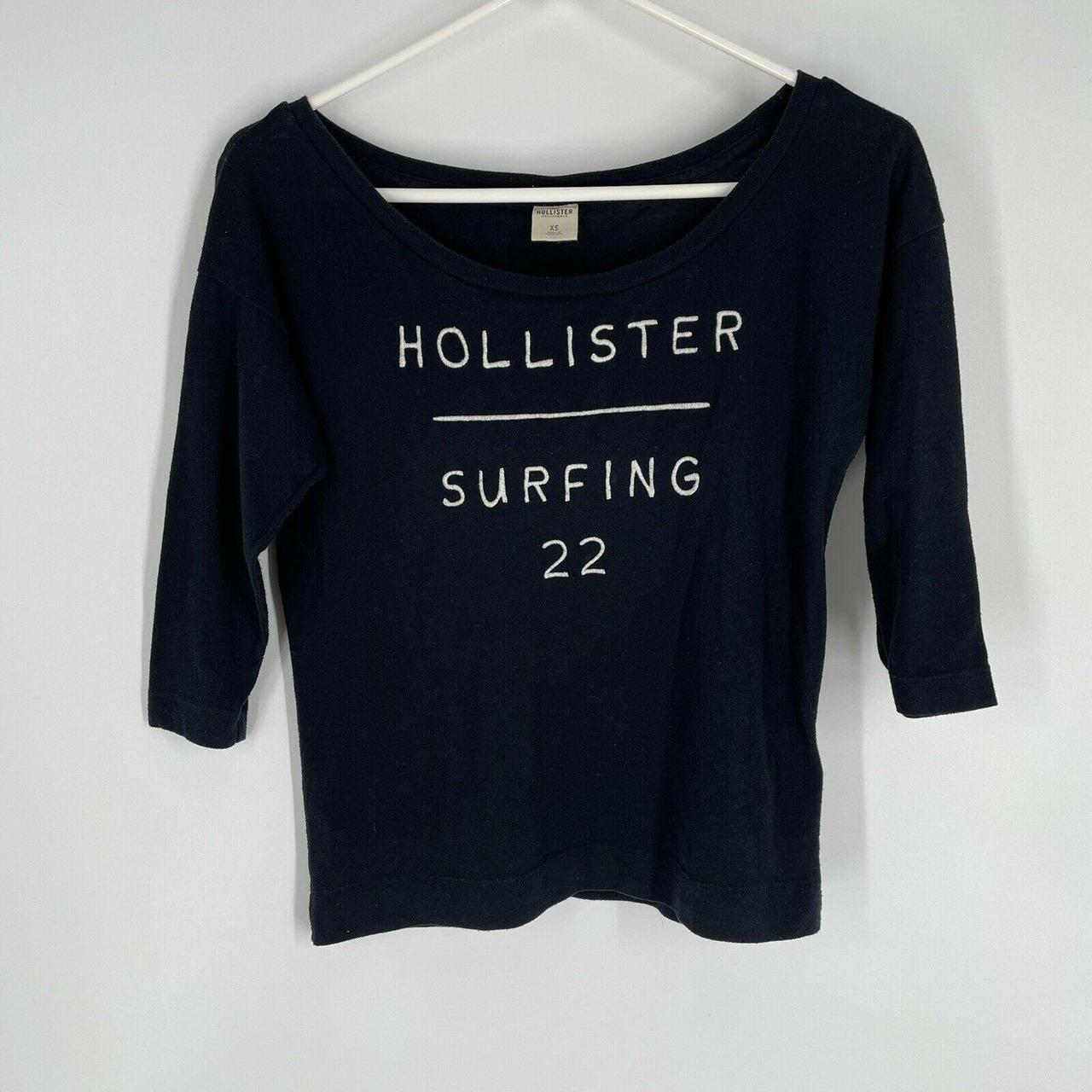 hollister navy blue shirt