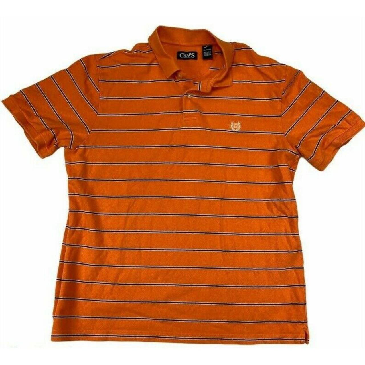 XXXL, Orange Chaps Short Sleeve Polo Shirt