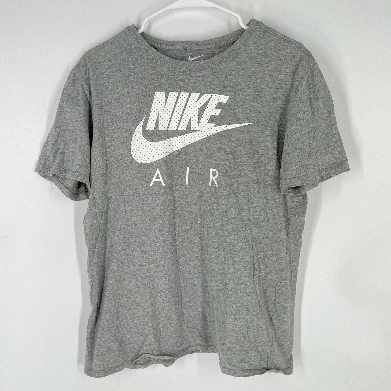 Nike Air Men’s The Nike Tee Short Sleeve Grey... - Depop