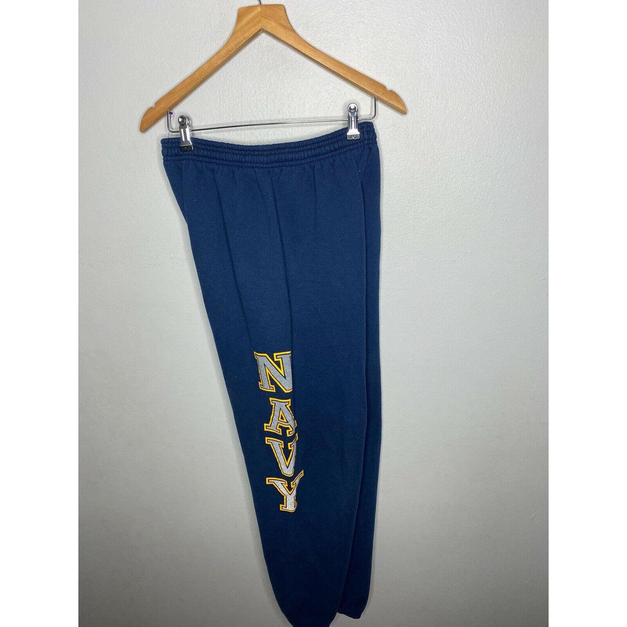 Vintage 90s Size L United States Navy Sweatpants... - Depop