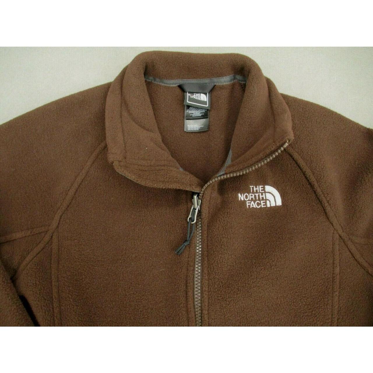 depop north face jacket brown