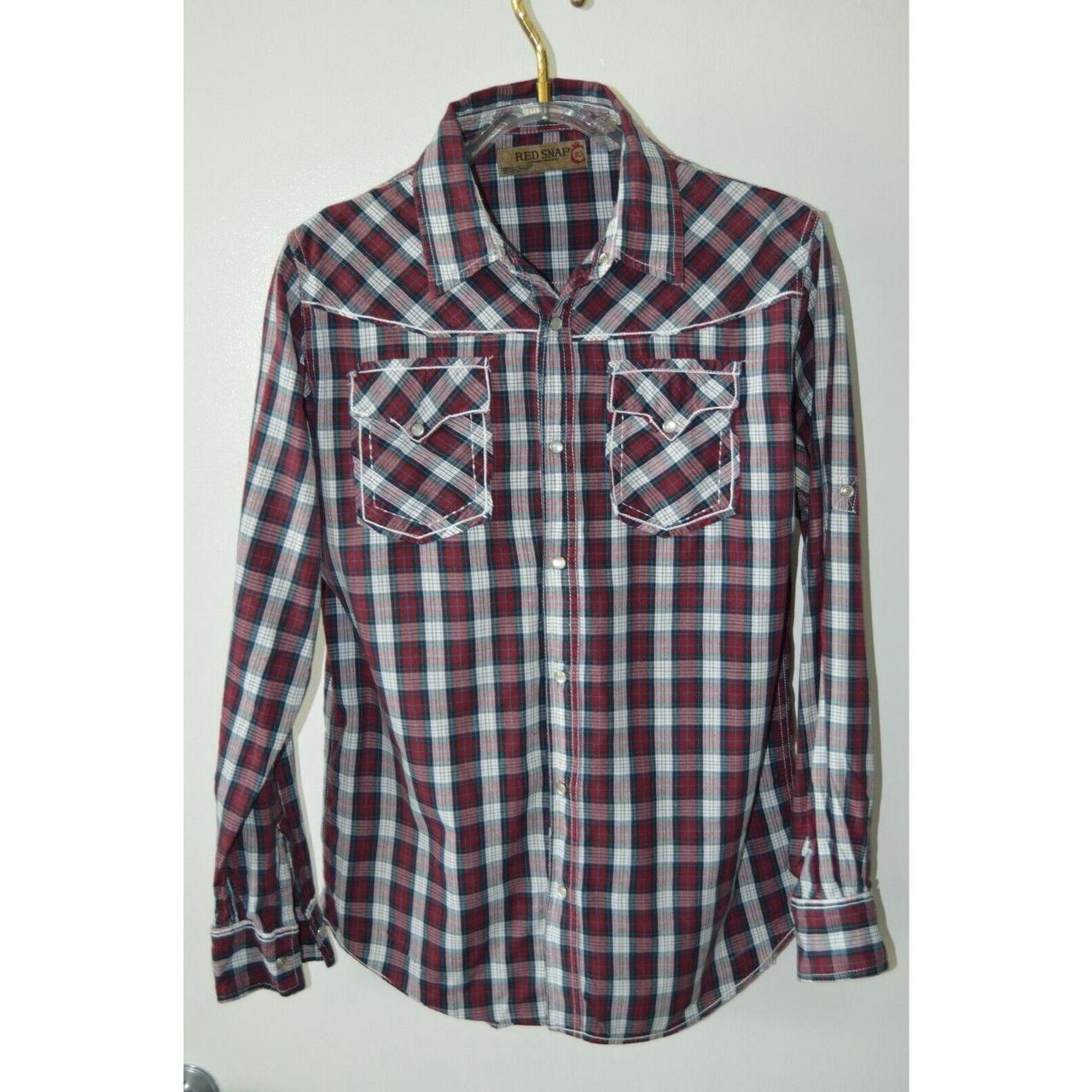 Red Snap Clothing Company Pearl Snap Men's Size... Depop