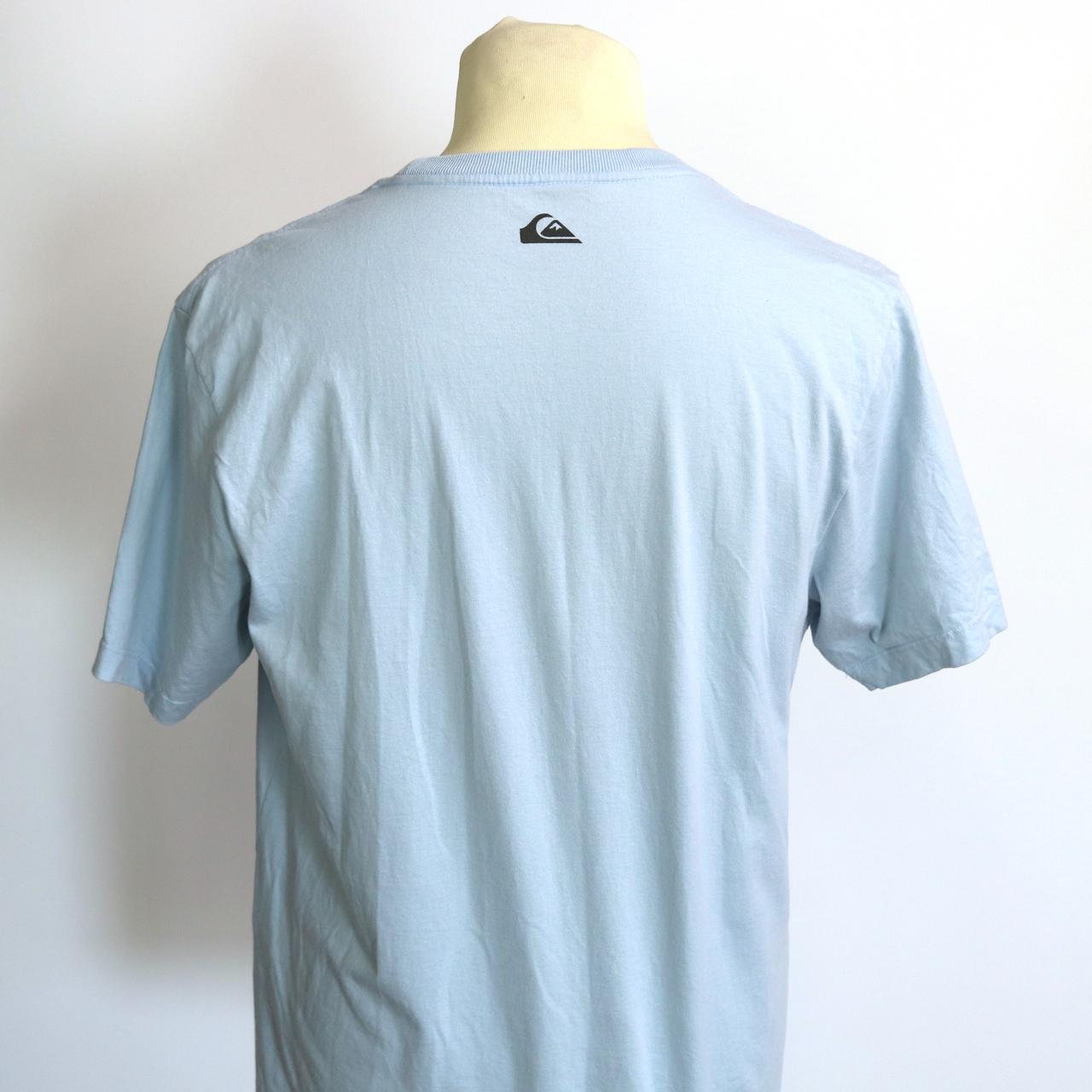 Quiksilver Men's Blue and Grey T-shirt (4)