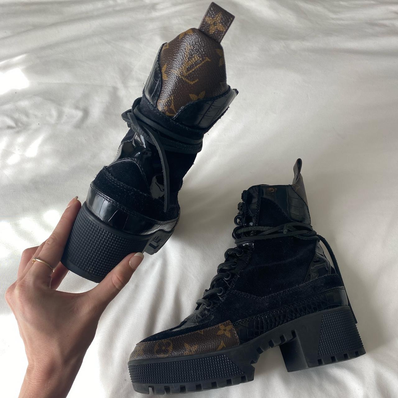 Louis Vuitton Platform Laureate Desert Boots worn by Jennifer