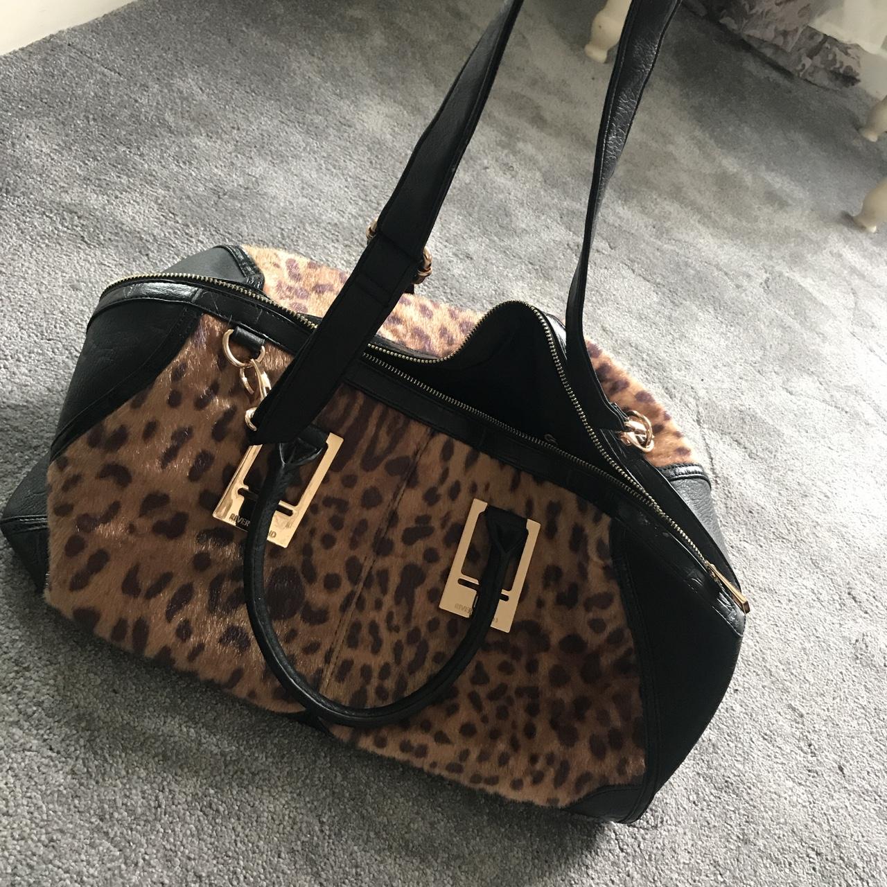 River island leopard discount print weekend bag