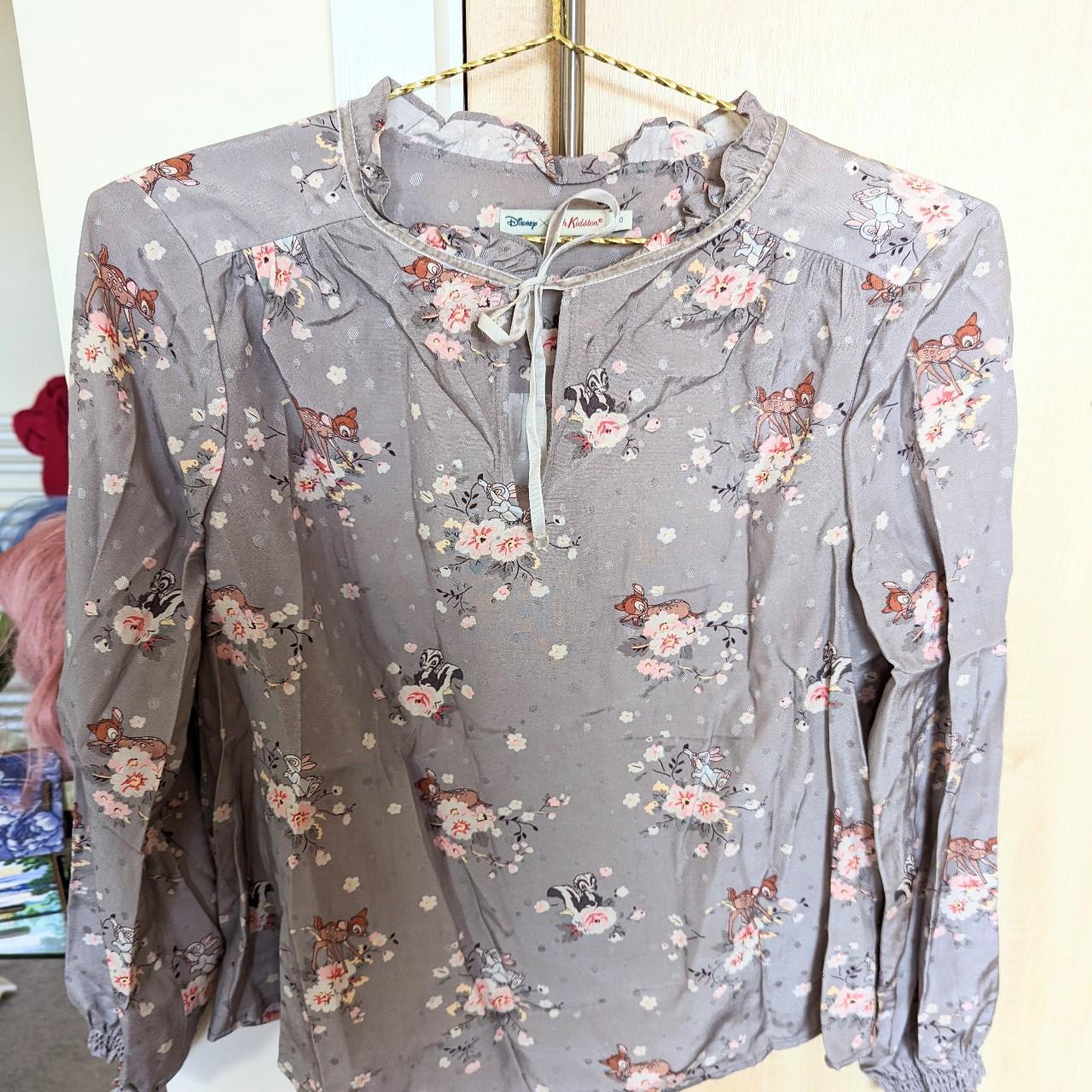 Cath Kidston Women's Grey Blouse | Depop