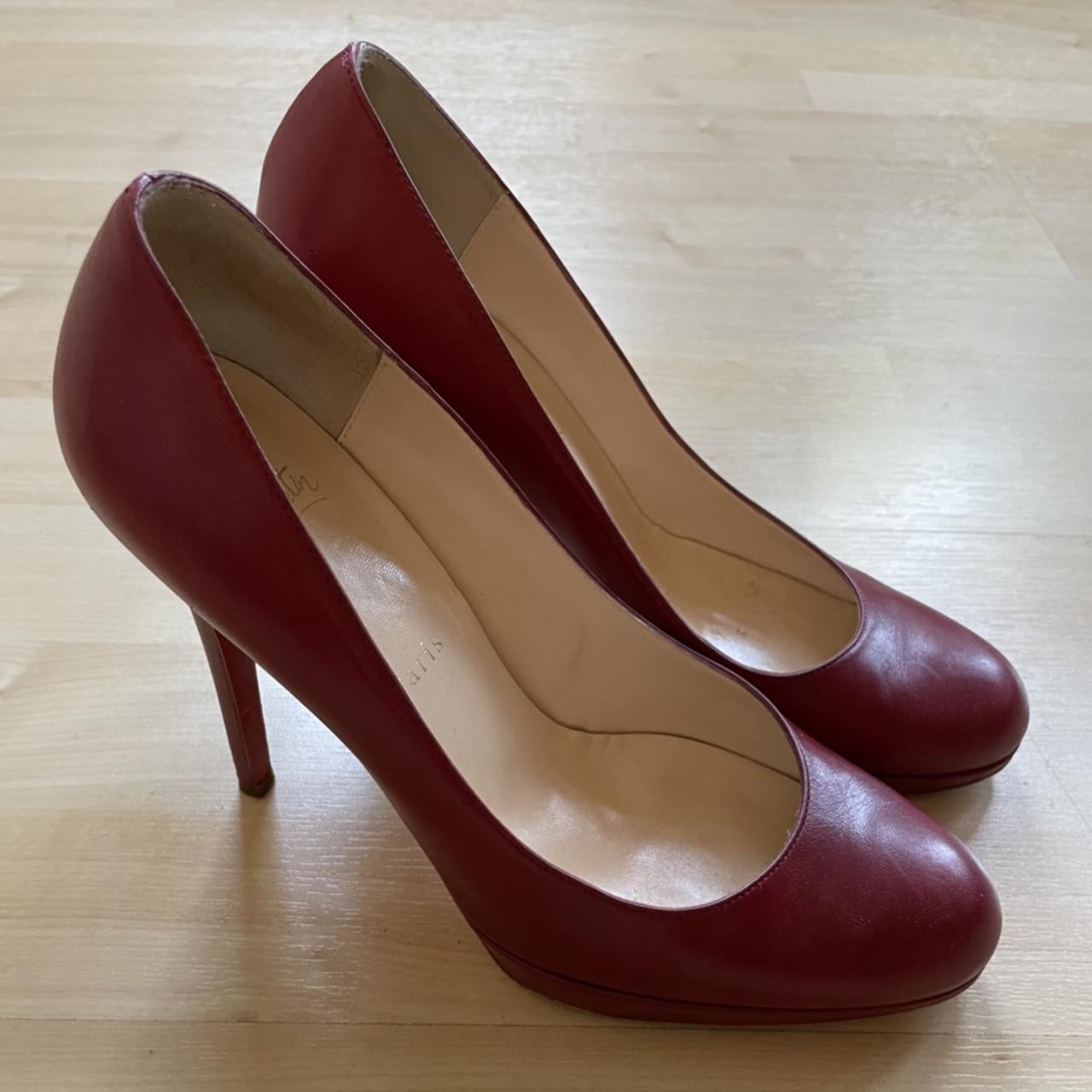 Christian Louboutin - Red - Leather - Heels... - Depop