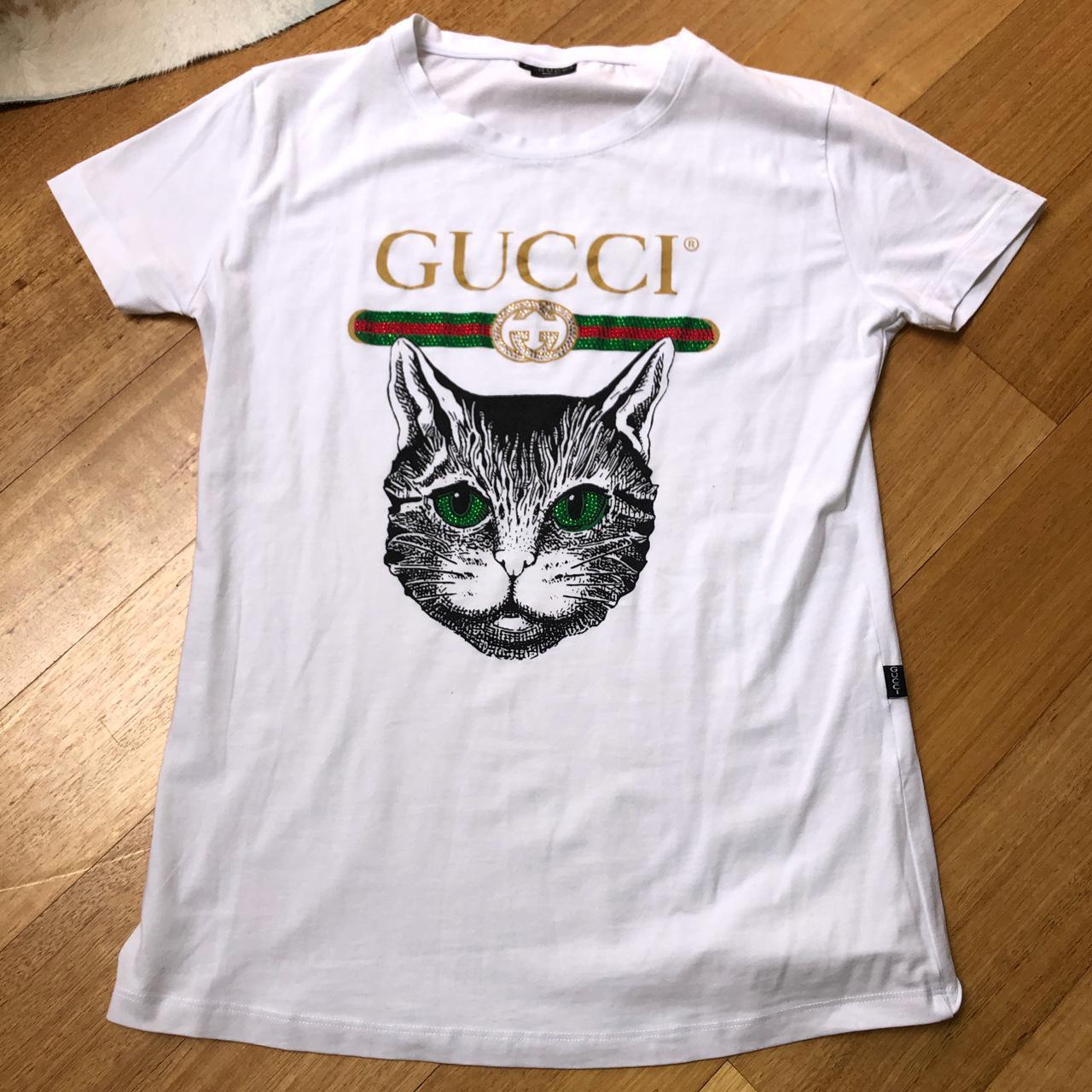 gucci cat tee