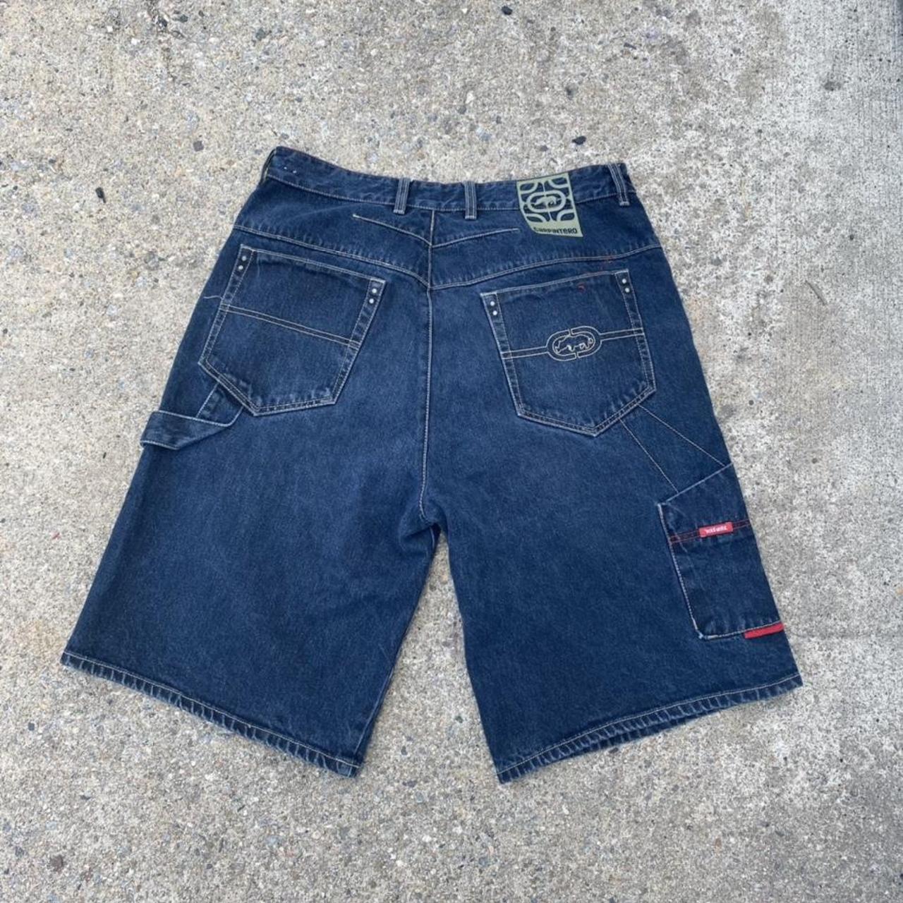 Vintage Ecko unltd baggy jeans shorts Y2K... - Depop