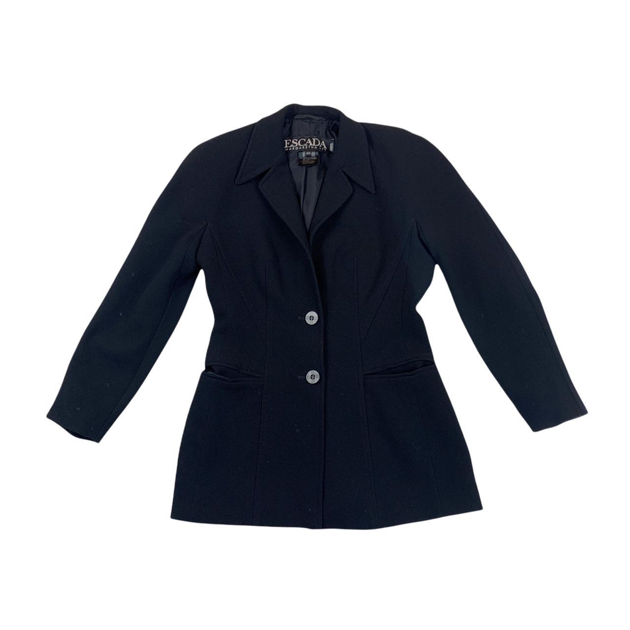 Escada Margaretha Ley Vintage Virgin Wool Blazer... Depop
