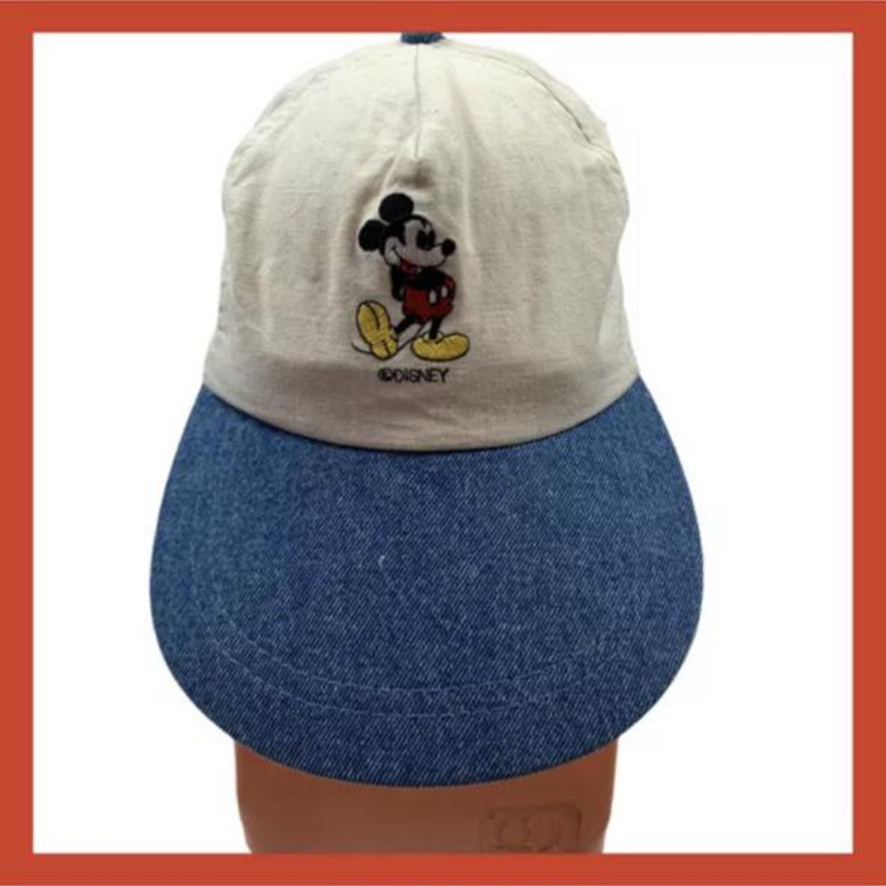 Vintage Mickey Disney Denim Cap Embroidered Hat 90s... - Depop