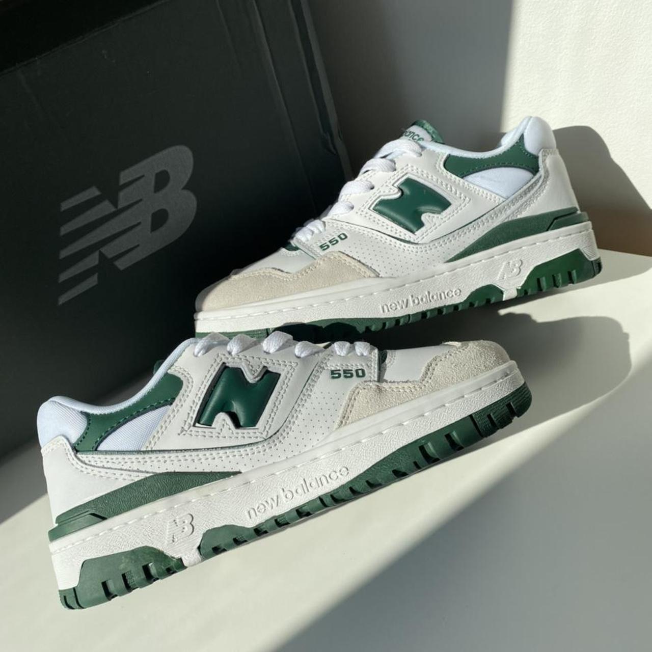 New Balance 550 white green Size UK6 Brand new... - Depop