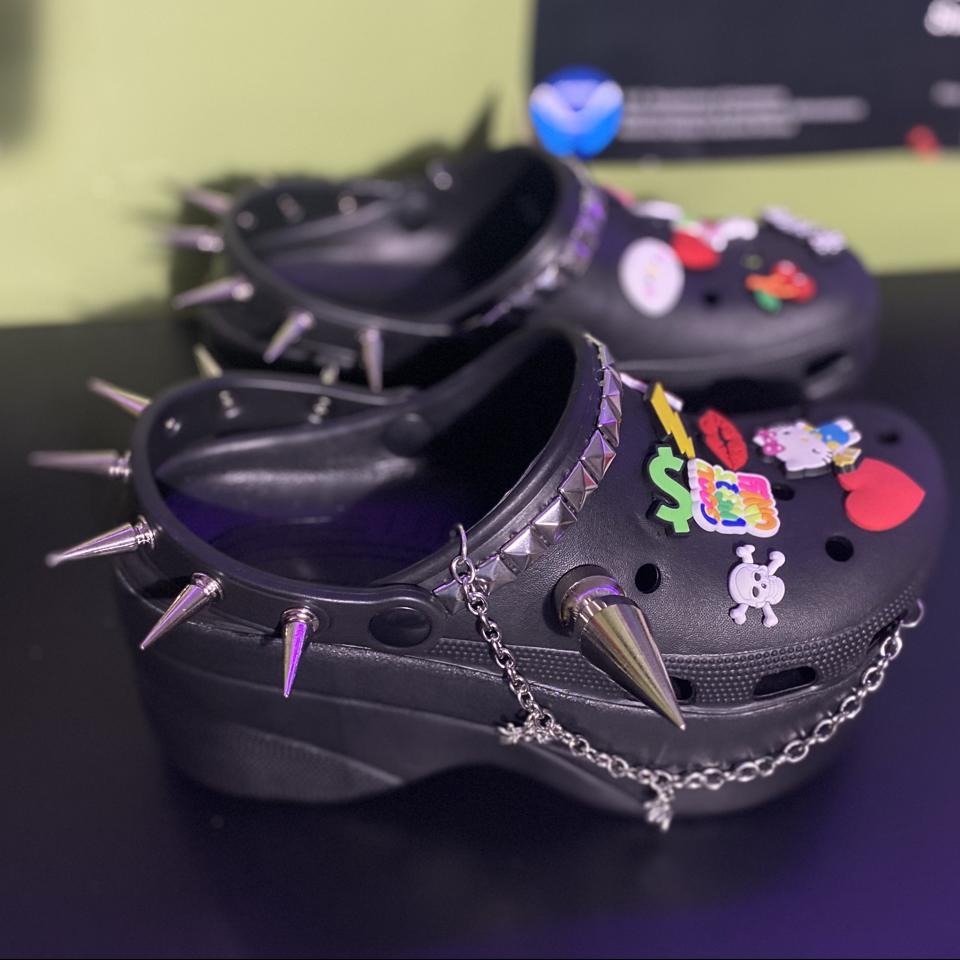 Goth Crocs (Original) There is another seller who is - Depop