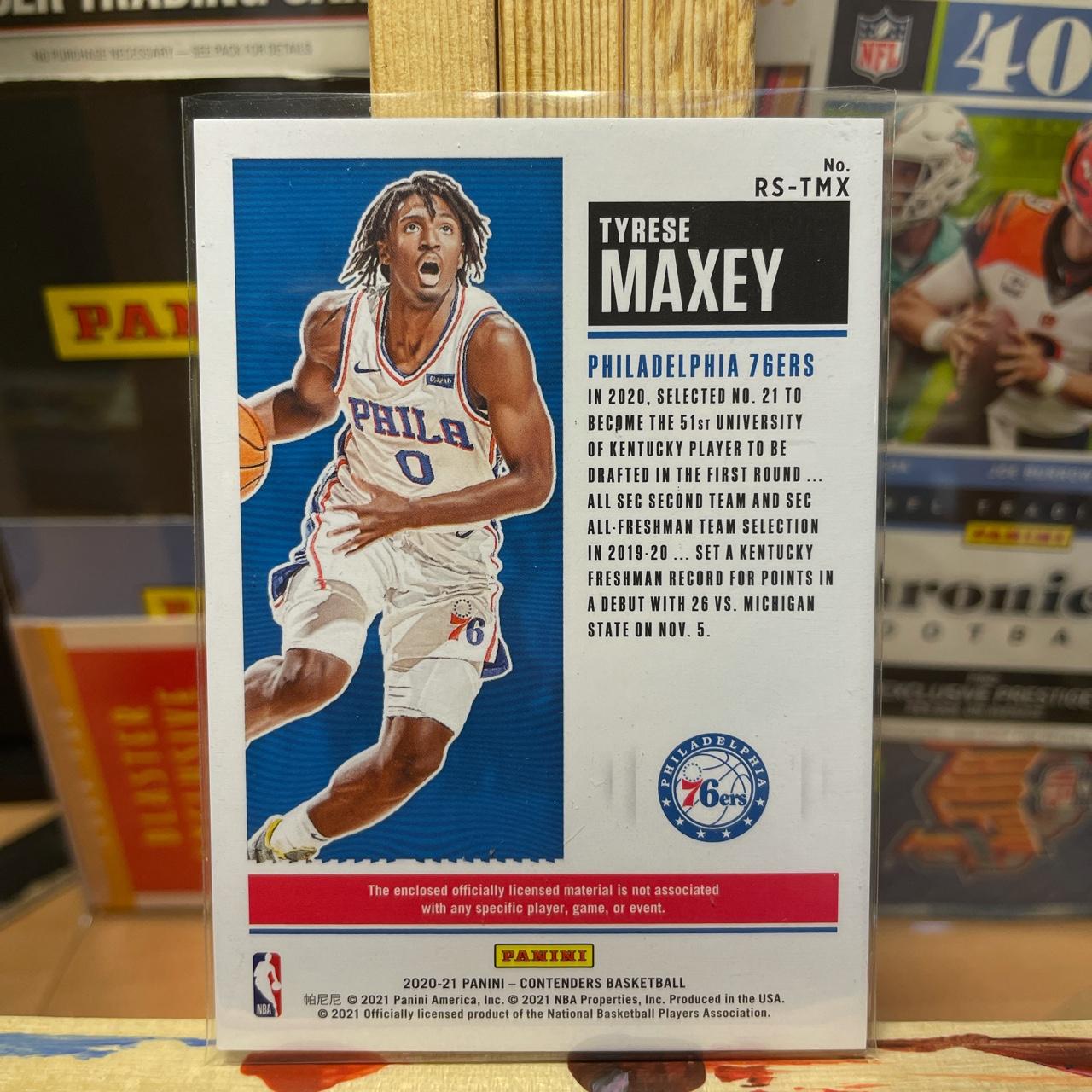 Official philadelphia 76ers Trading Card Tyrese Maxey Shirt