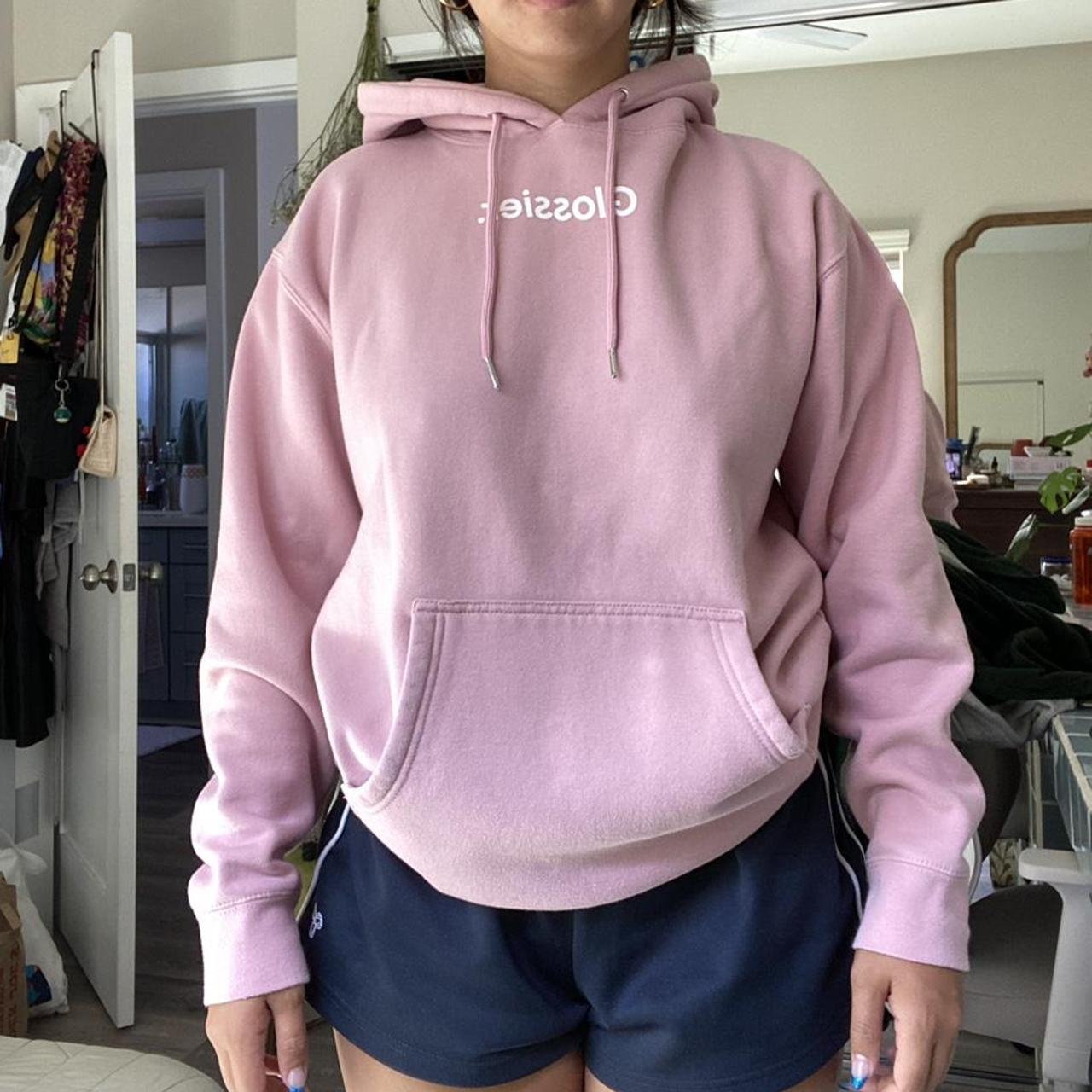pink Glossier hoodie size Medium 💘 Perfect... - Depop