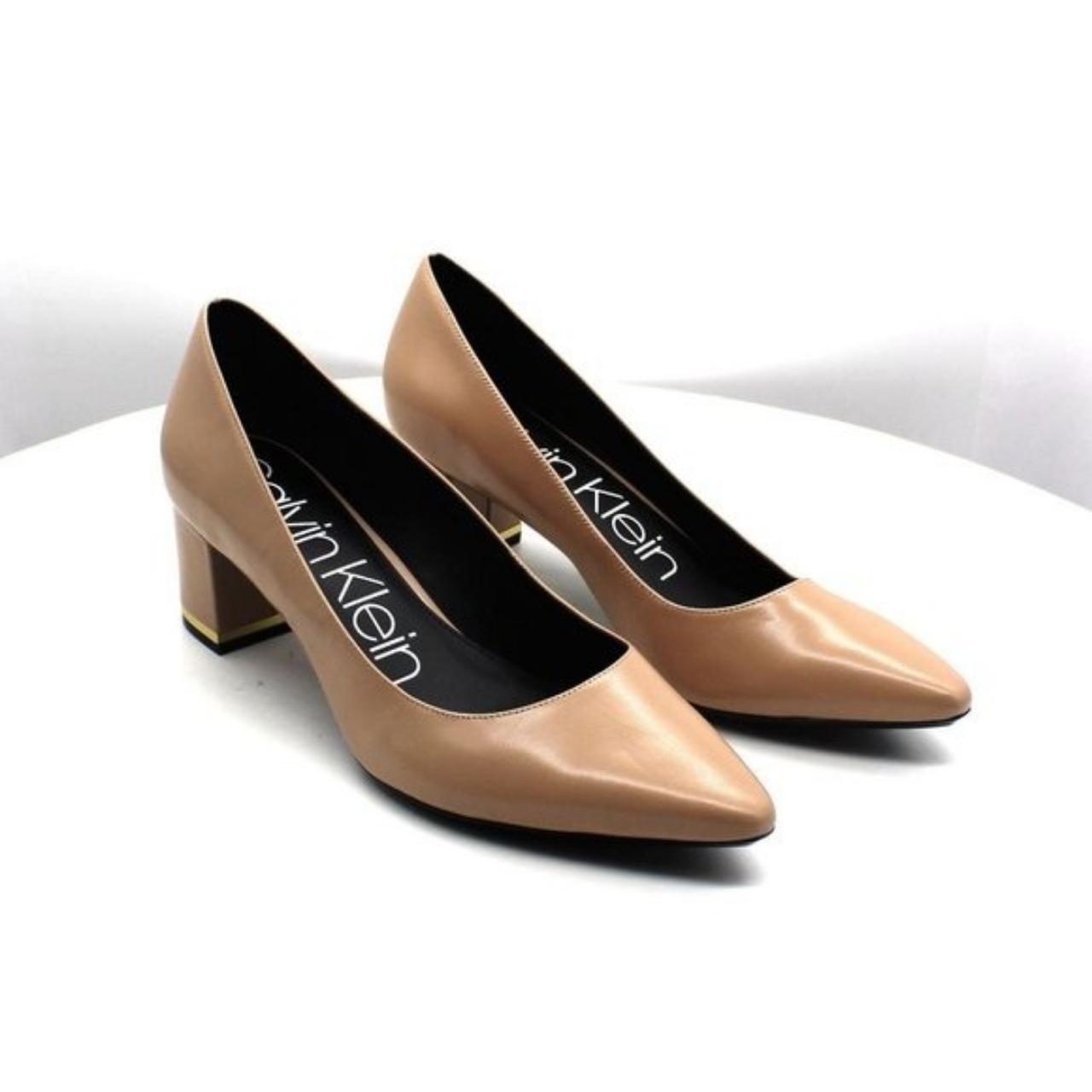 calvin klein block heel pumps