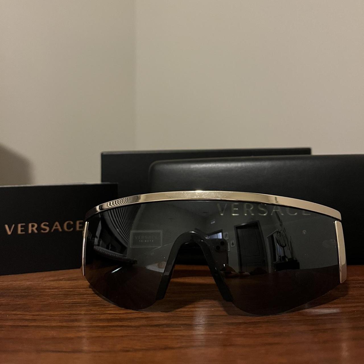 Black tribute 2024 visor sunglasses