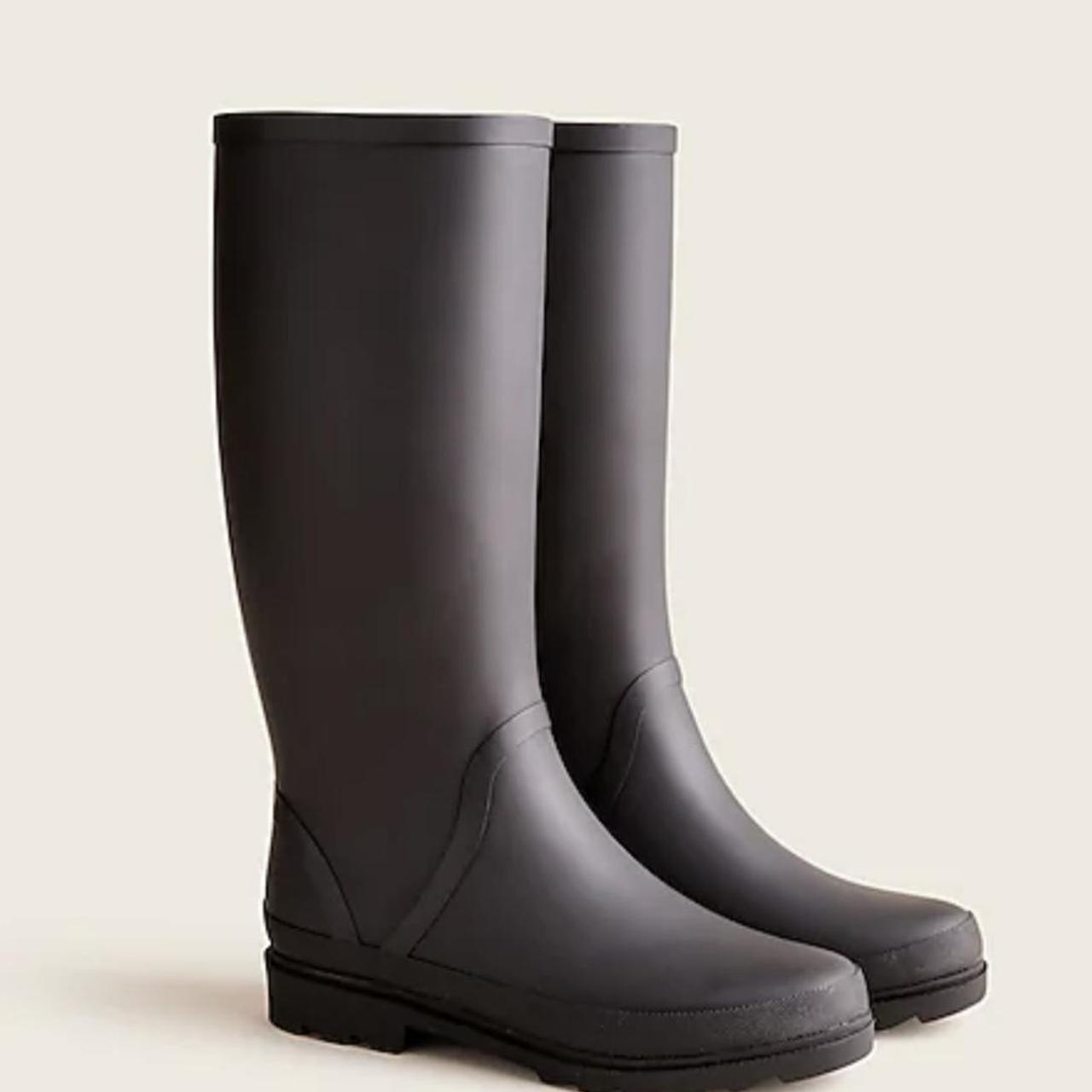 J.Crew Women's Black Boots Depop