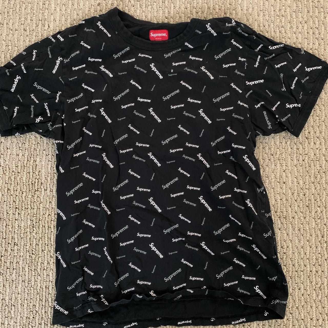 Supreme Men's Black and Grey T-shirt | Depop