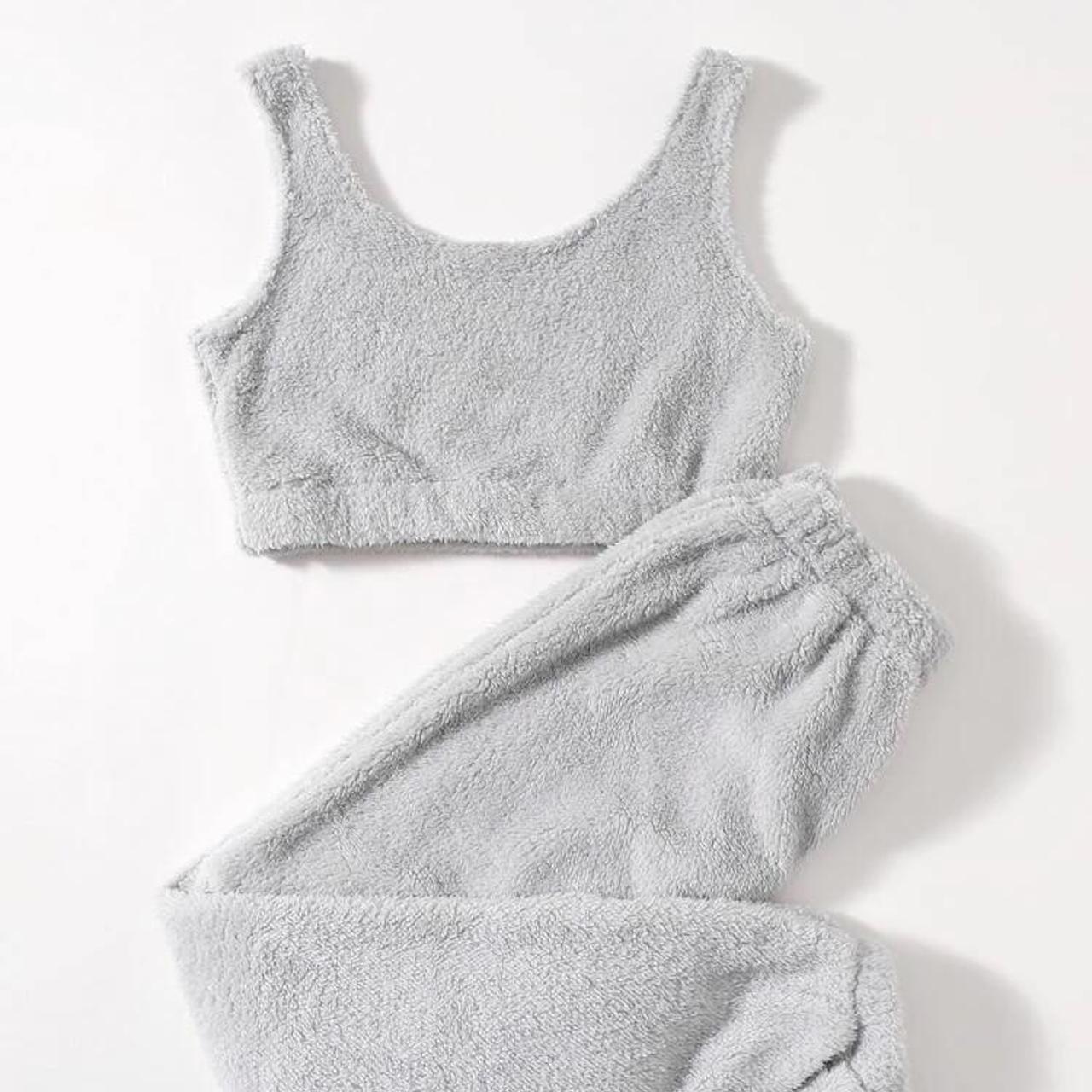 Shein size Medium fleece set in grey. Worn once for... Depop