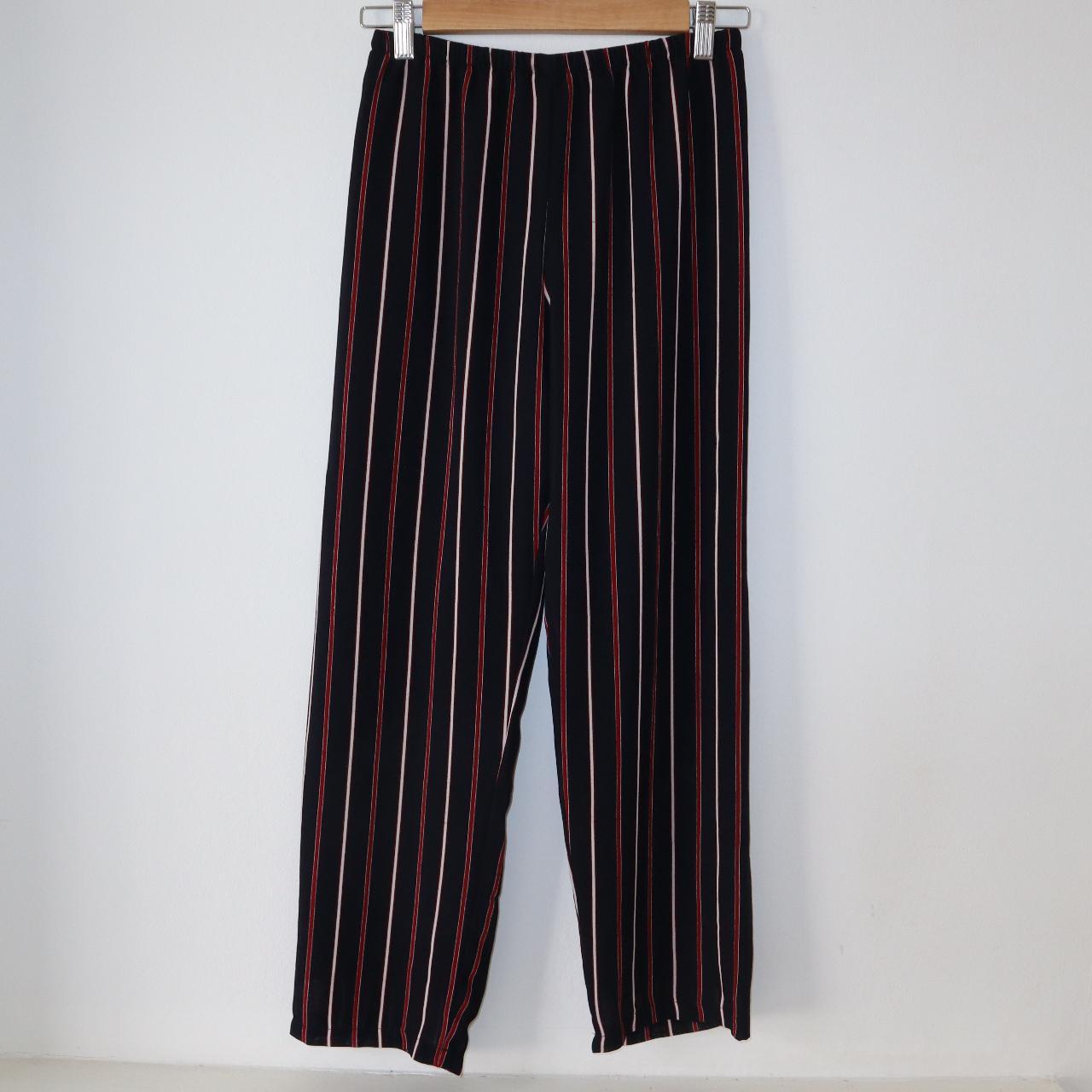 Brandy Melville pinstripe floaty trousers, size... - Depop