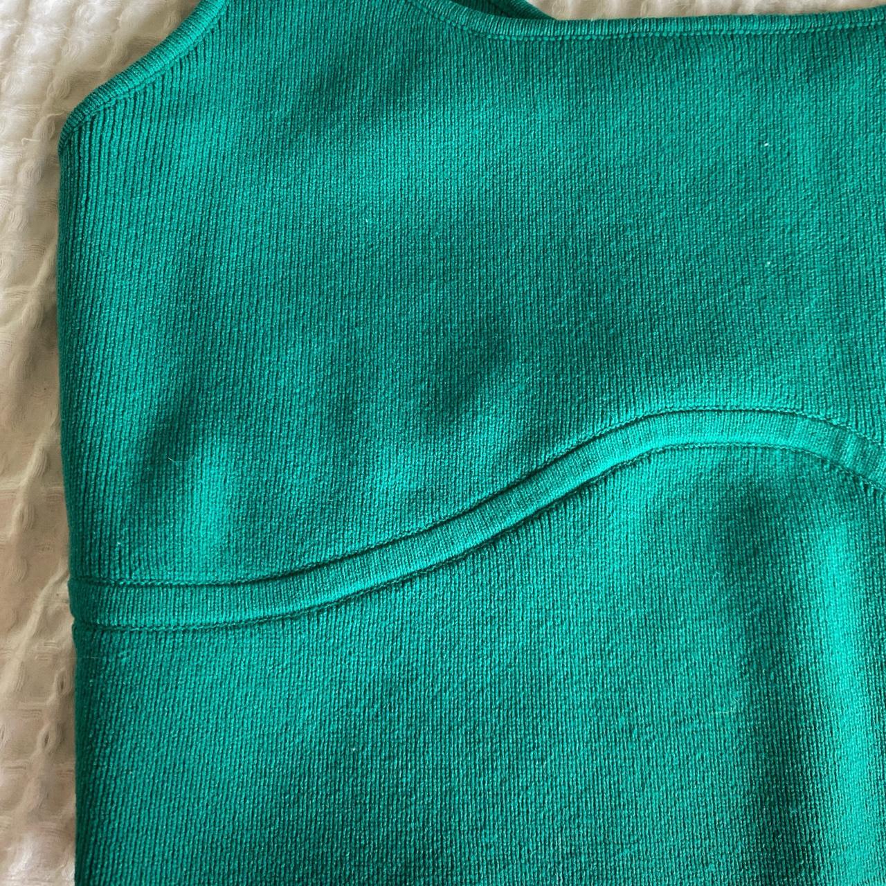 greeny-teal crop top perfect condition, slightly... - Depop