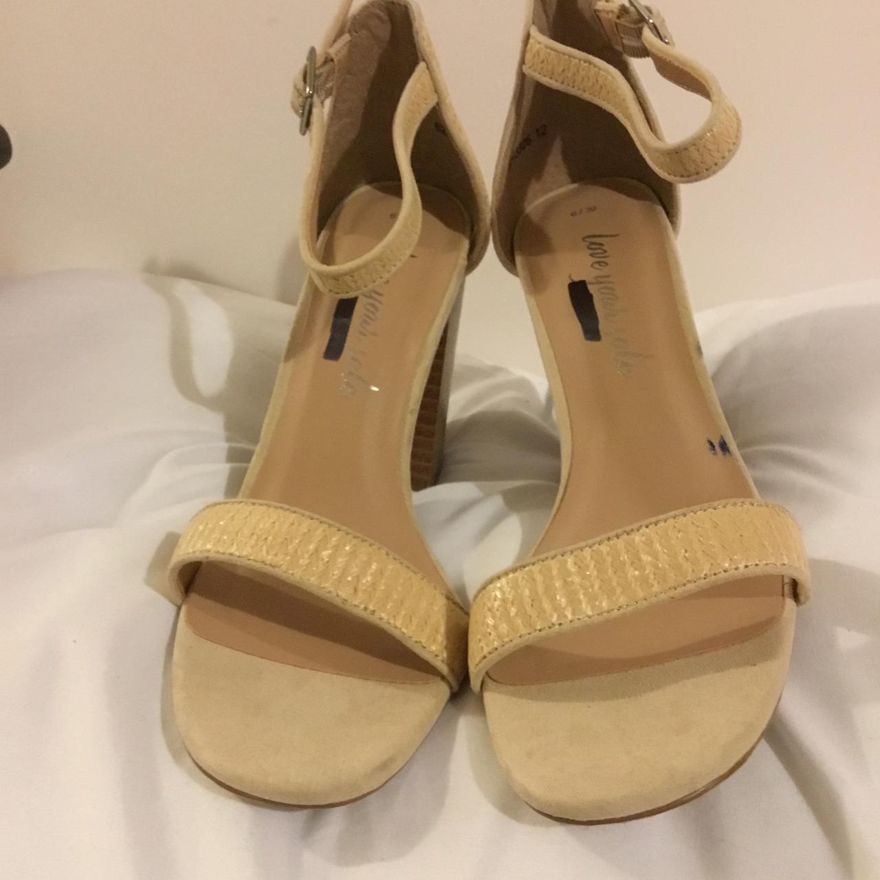 New Look Woven 2 Part Strappy Sandals Off White UK 6... - Depop