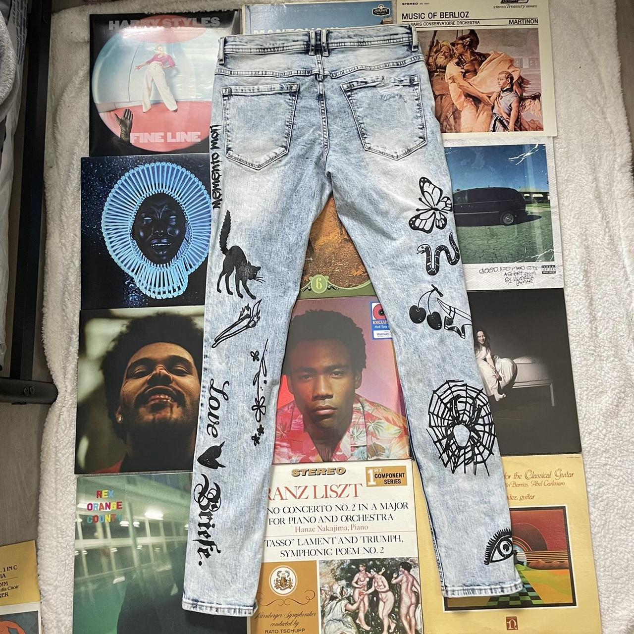 Zumiez Men's Black and Blue Jeans Depop