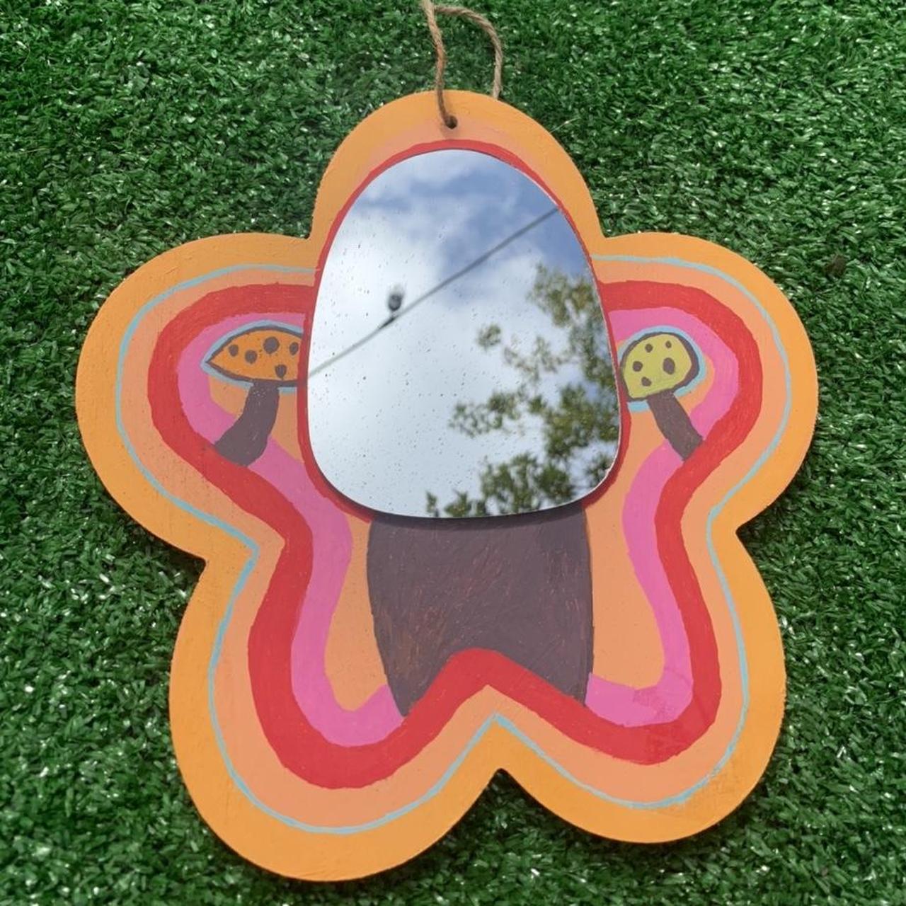 Funky retro vintage mirror wall hanging Made by me!... Depop