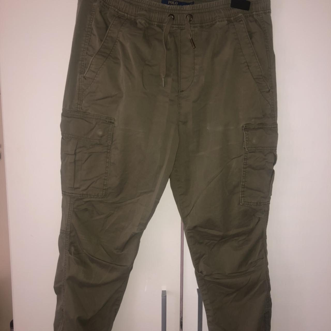 Ralph Lauren medium khaki Cargo, Combat trousers... - Depop