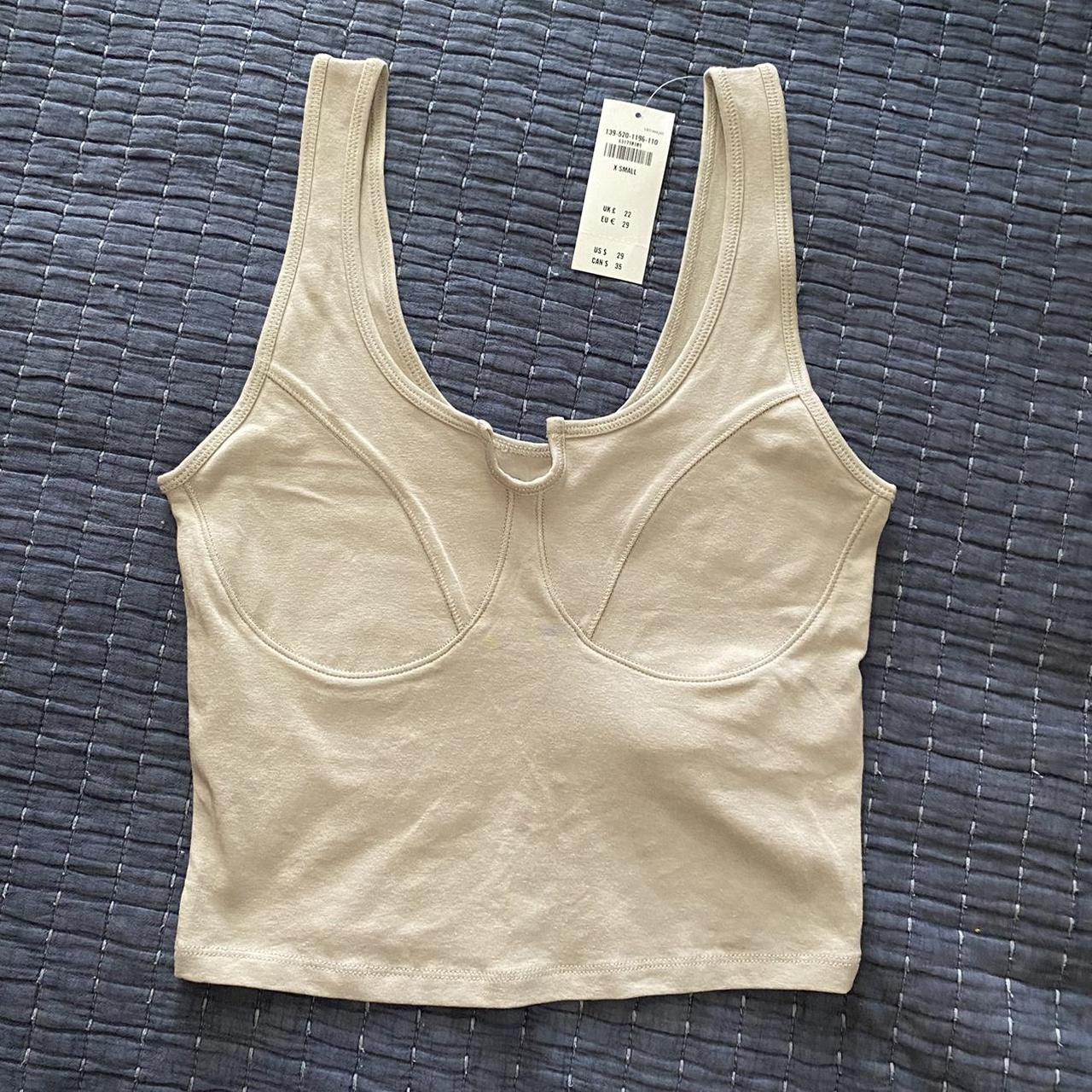 NWT Abercrombie seamless gray corset style tank crop... - Depop