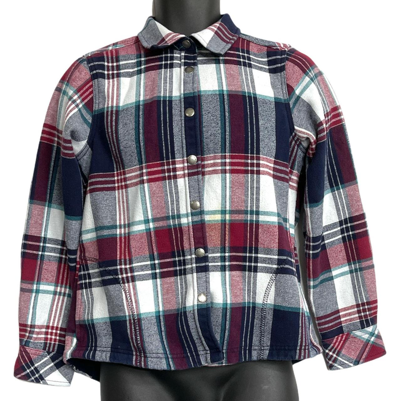 fleece lined flannel shirt with snaps