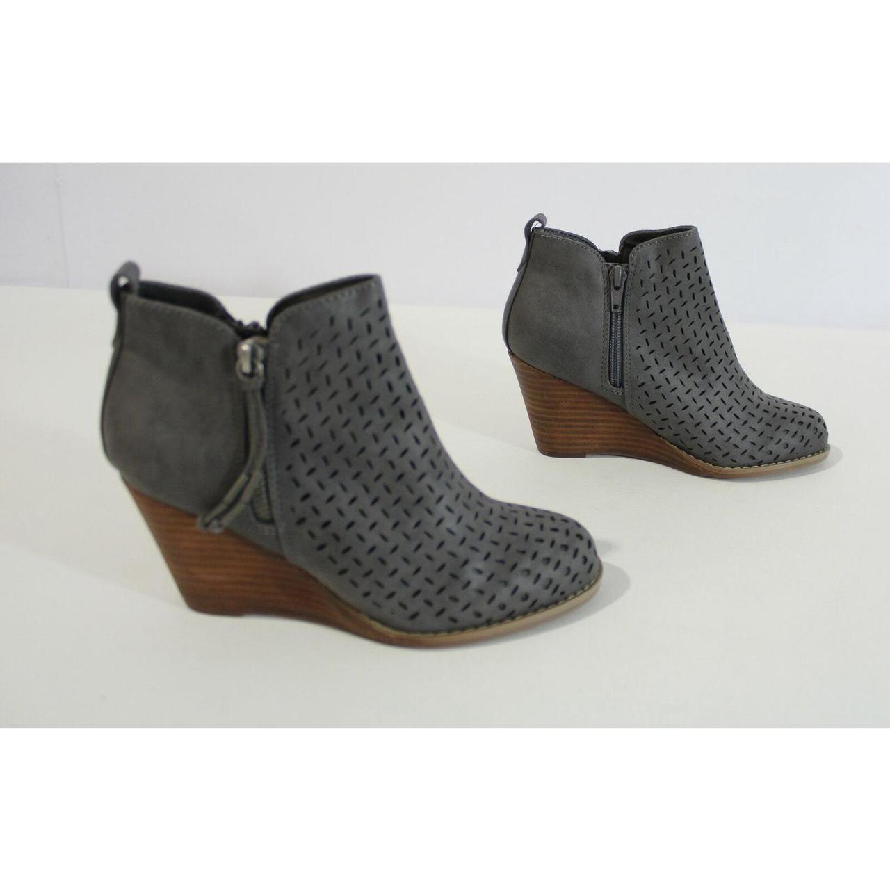 report footwear granger perforated wedge bootie